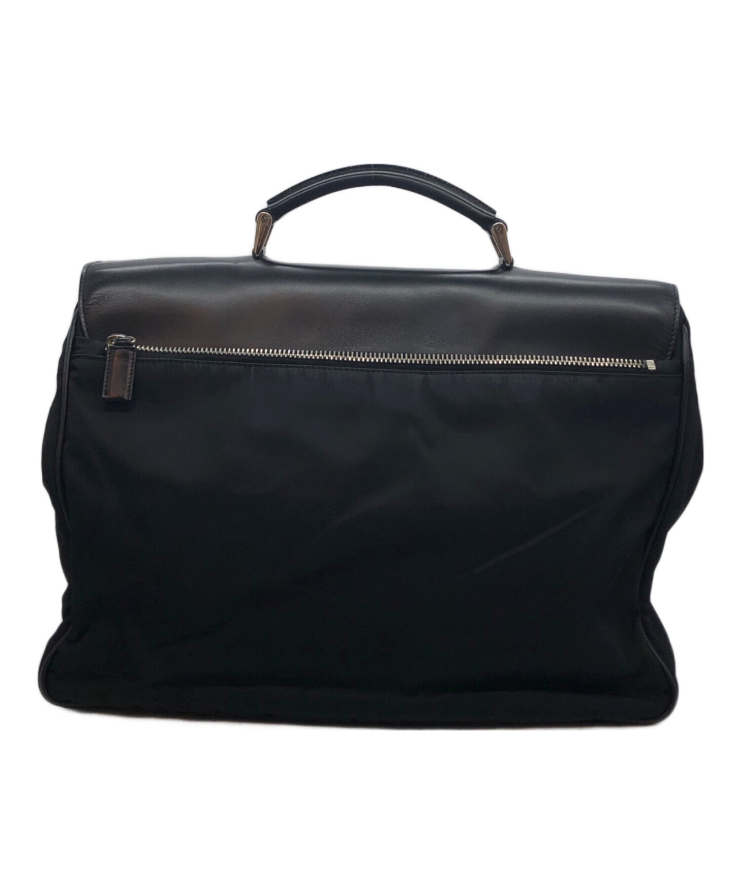 PRADA レザーケース未使用品 中古・古着通販】PRADA (プラダ) レザーナイロン切替ブリーフケース