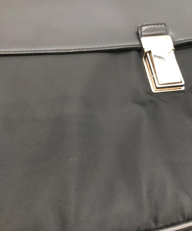 中古・古着通販】PRADA (プラダ) レザーナイロン切替ブリーフケース