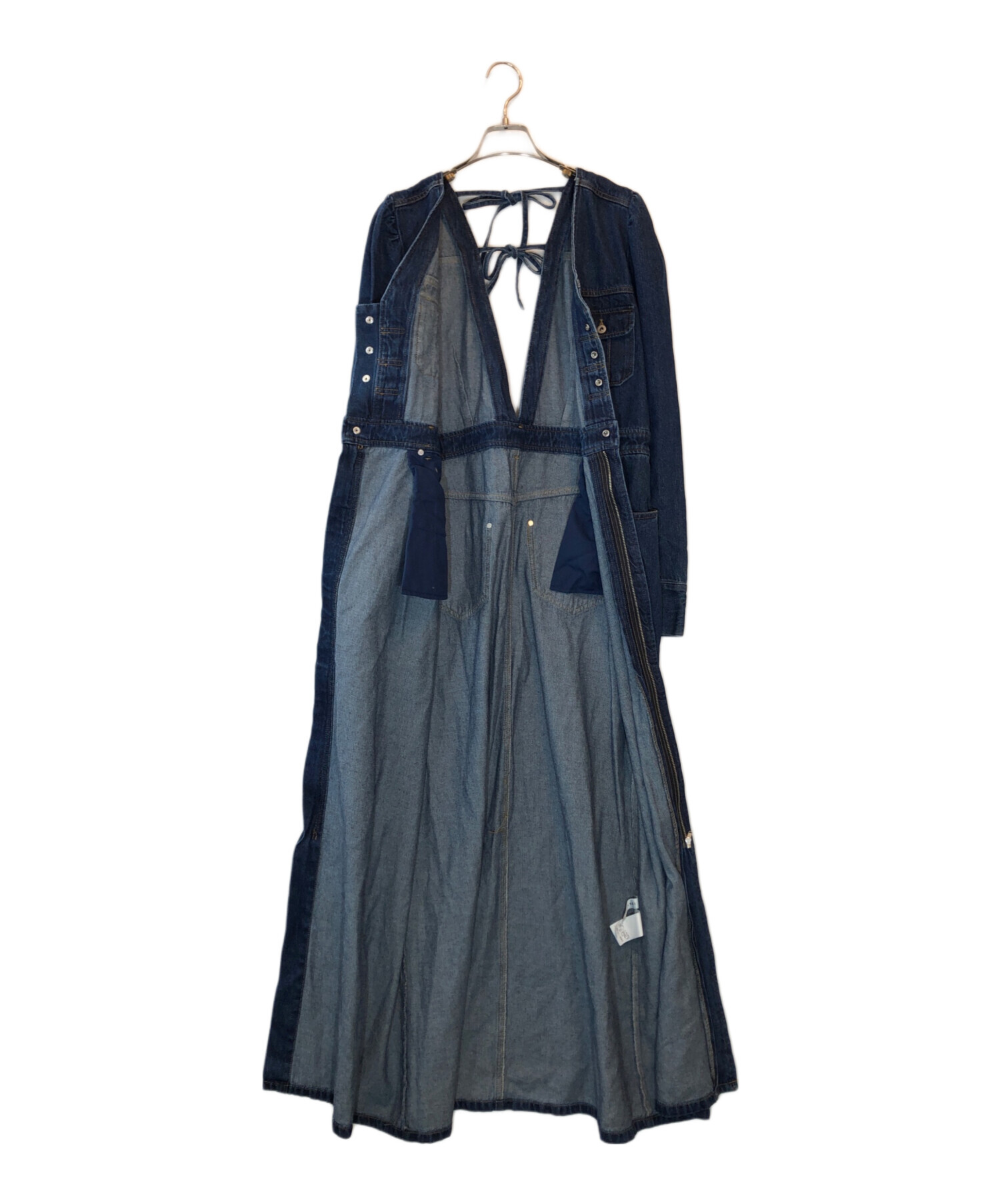 中古・古着通販】Ameri (アメリ) ADORABLE BACK RIBBON DENIM DRESS