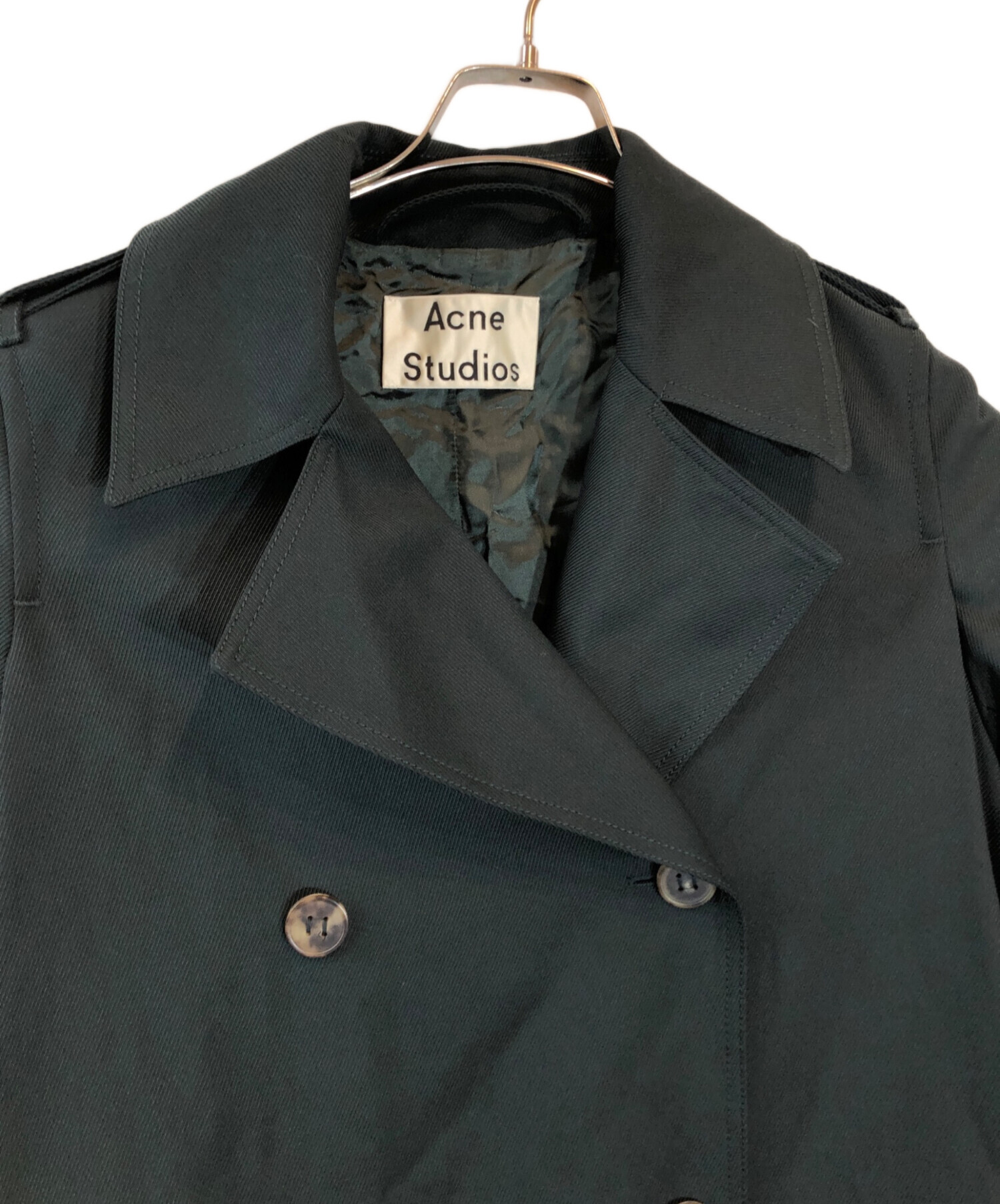 【美品】Acne Studios アクネステュディオ　コート　フード　グリーン 中古・古着通販】Acne studios (アクネ ストゥディオズ) Double