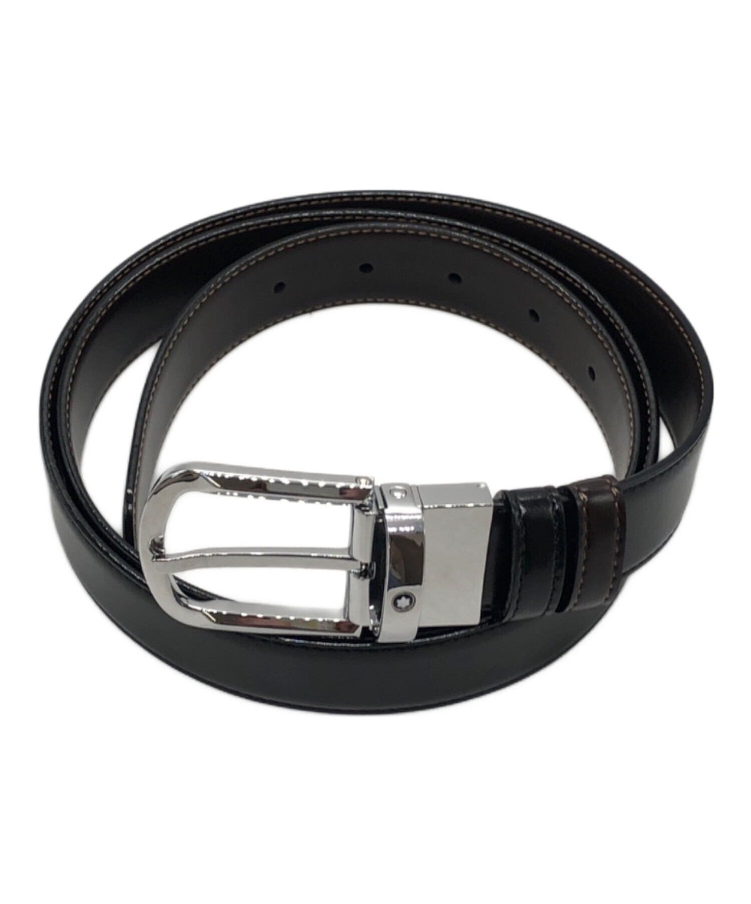 中古・古着通販】MONTBLANC (モンブラン) レザーベルト ブラック