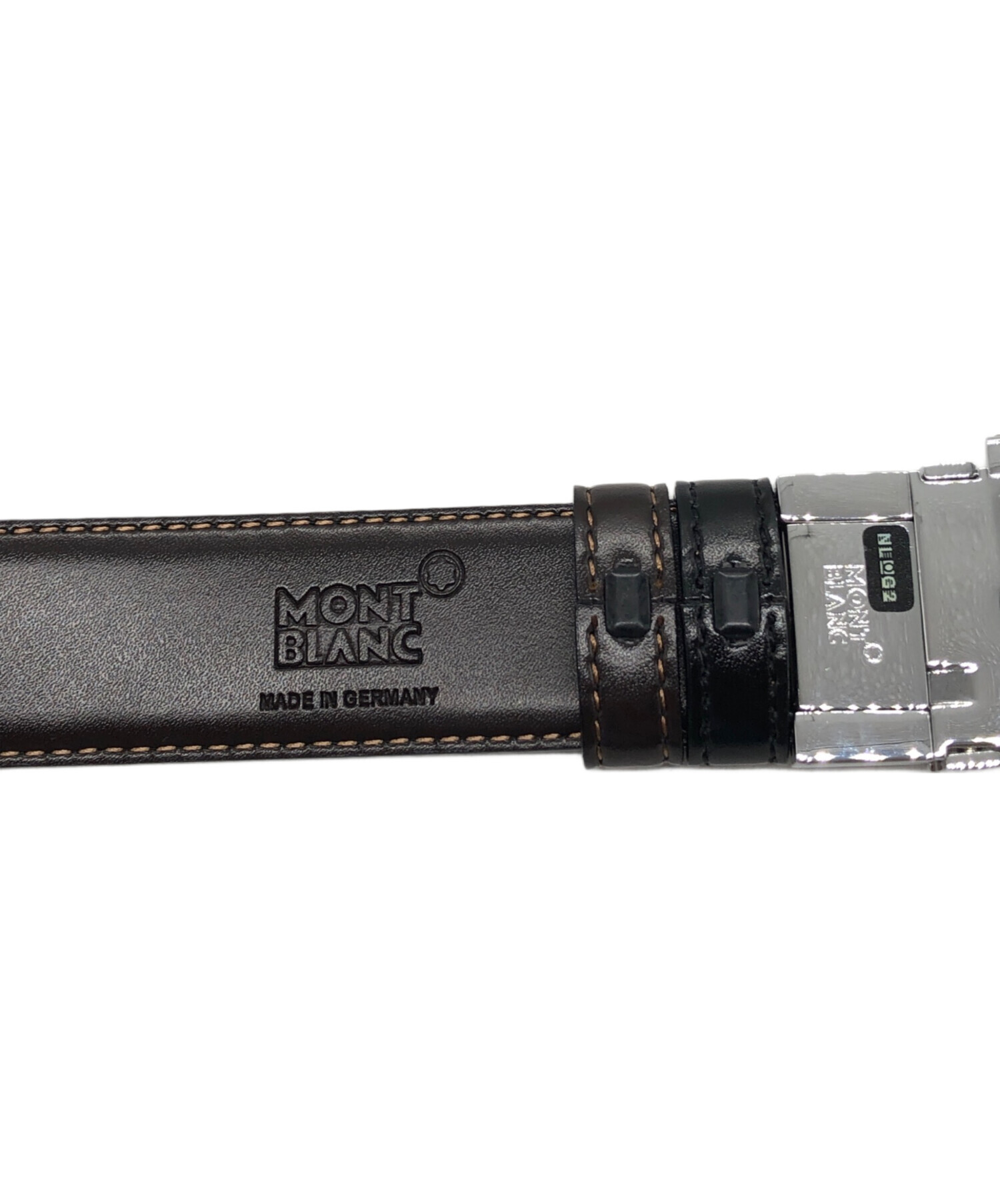 モンブラン ベルト 未使用品 中古・古着通販】MONTBLANC (モンブラン) レザーベルト ブラック