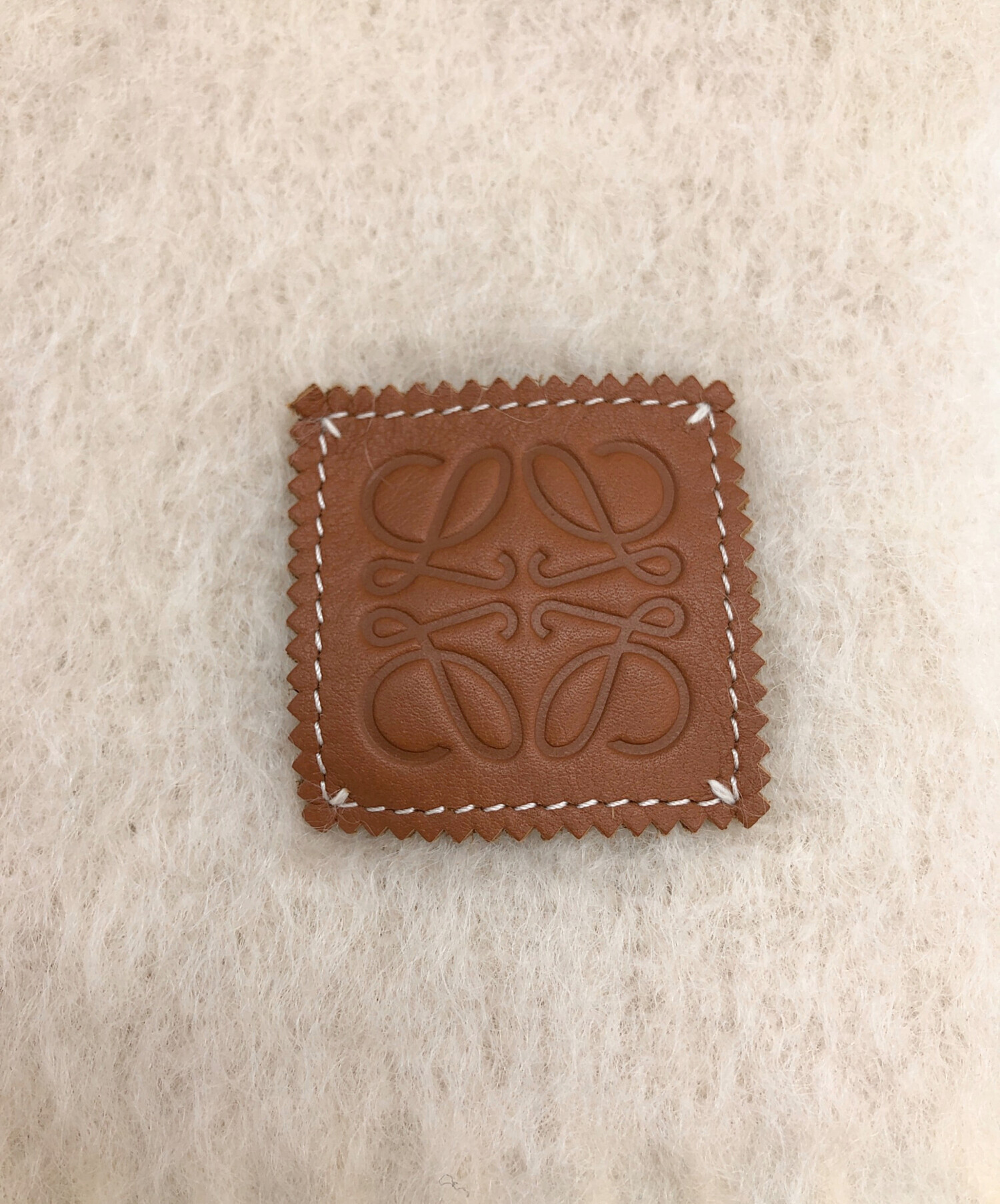 中古・古着通販】LOEWE (ロエベ) ウールモヘアマフラー アイボリー