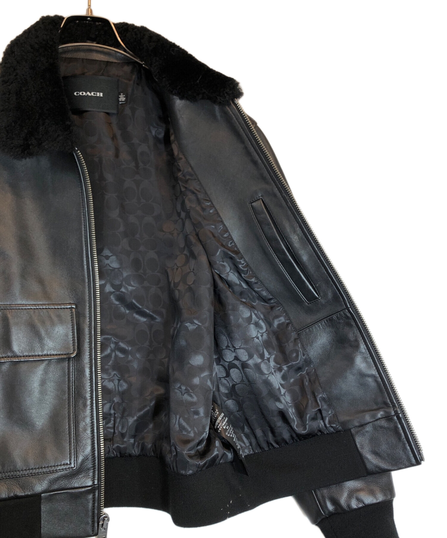 中古・古着通販】COACH (コーチ) レザー フライト ジャケット
