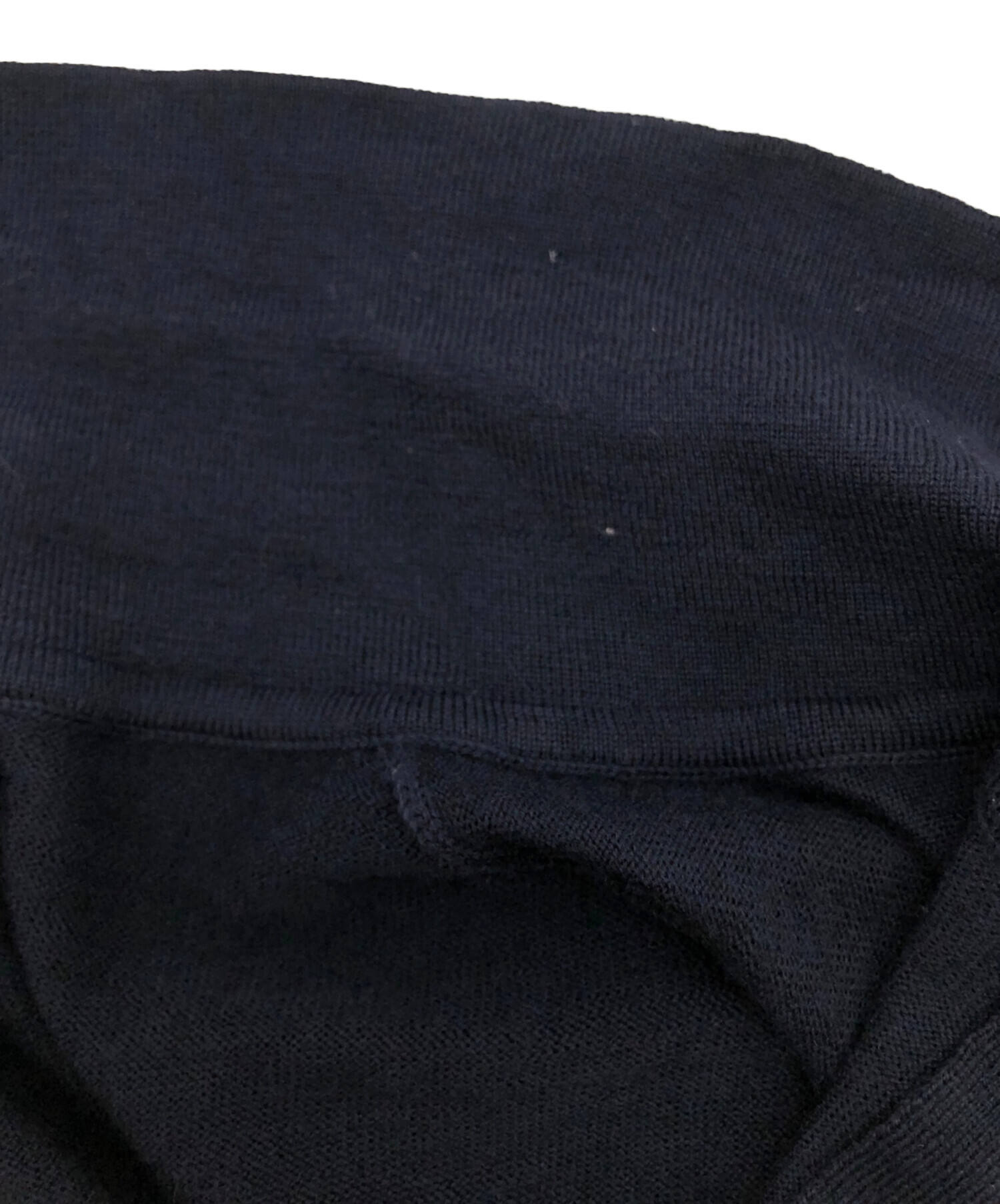 中古・古着通販】PRADA (プラダ) ニットポロシャツ ネイビー サイズ:46