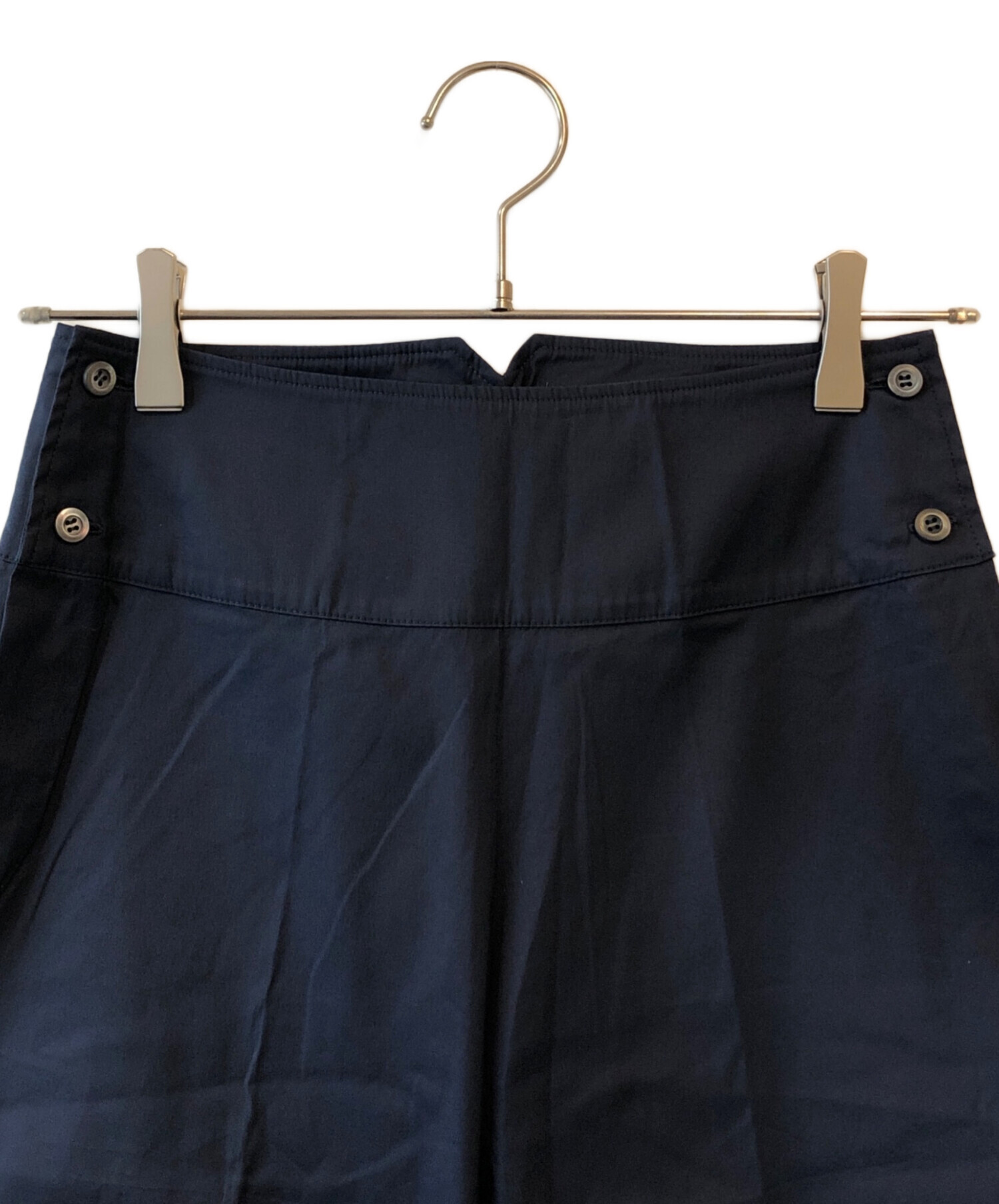 中古・古着通販】PRADA (プラダ) バックリボンワイドパンツ ネイビー