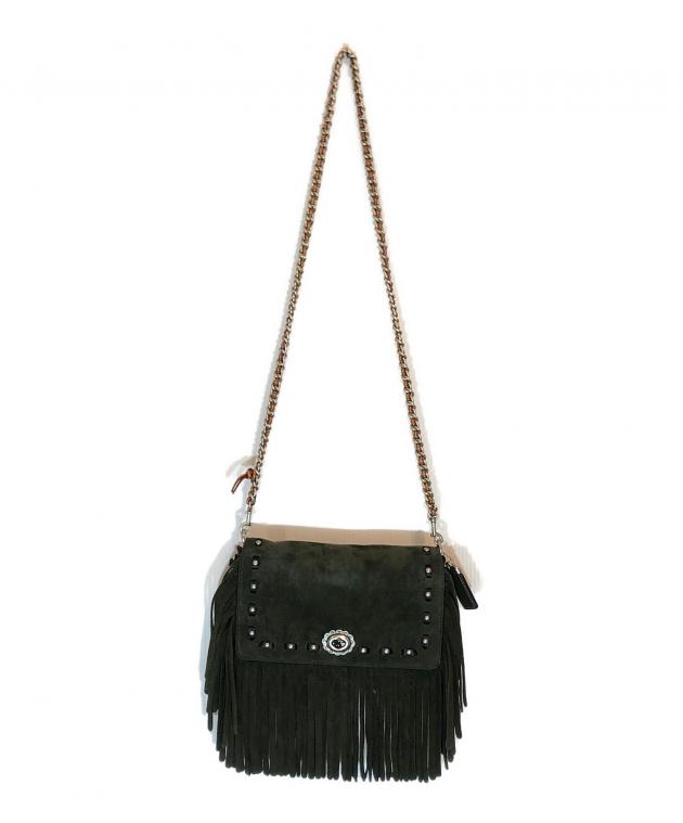 中古・古着通販】COACH (コーチ) スエードフリンジショルダーバッグ
