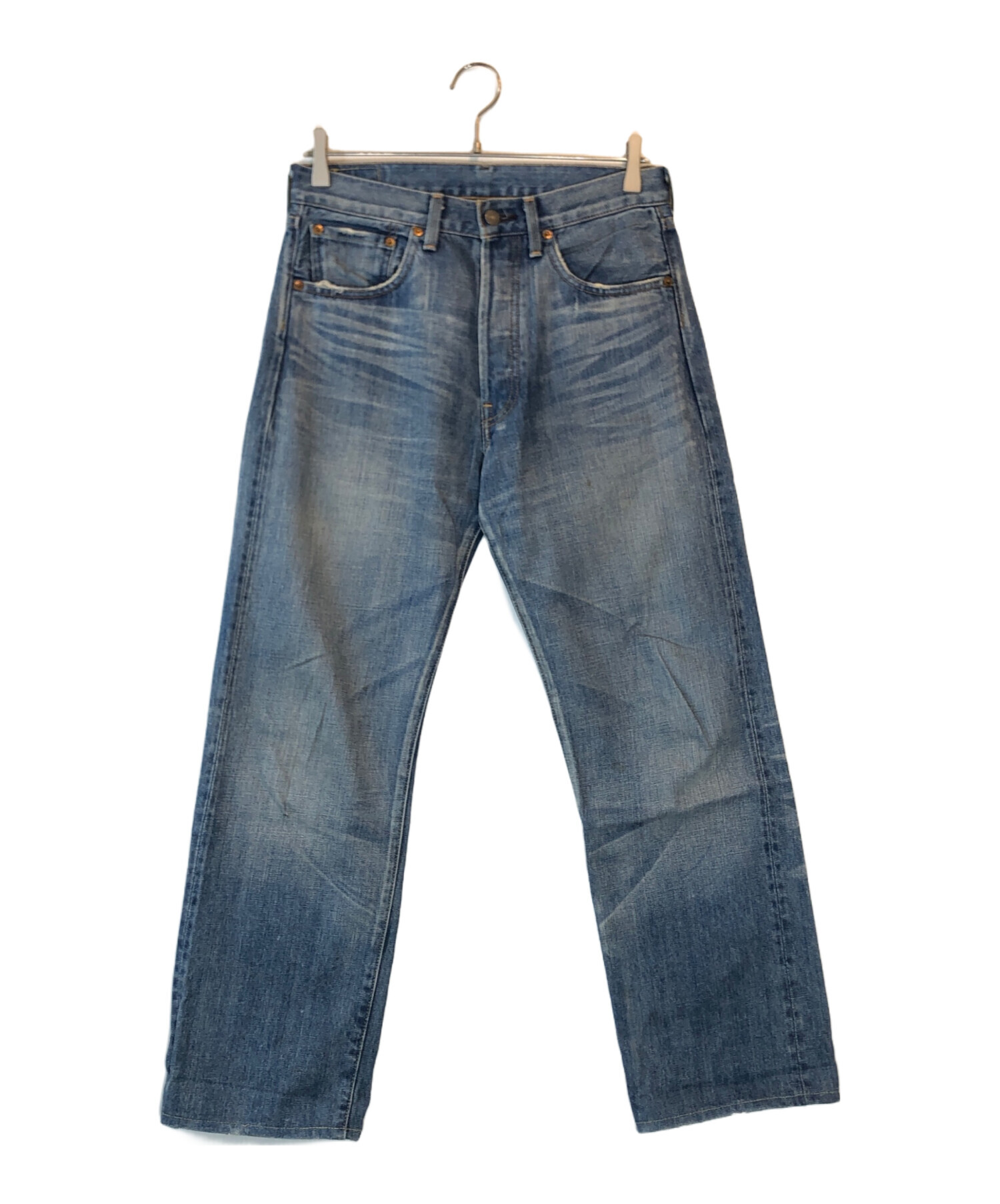 Levi's デニムパンツ ストレート ジーンズ W34L32 青 ブルー 中古・古着通販】LEVI'S (リーバイス) デニムパンツ ブルー サイズ:W32