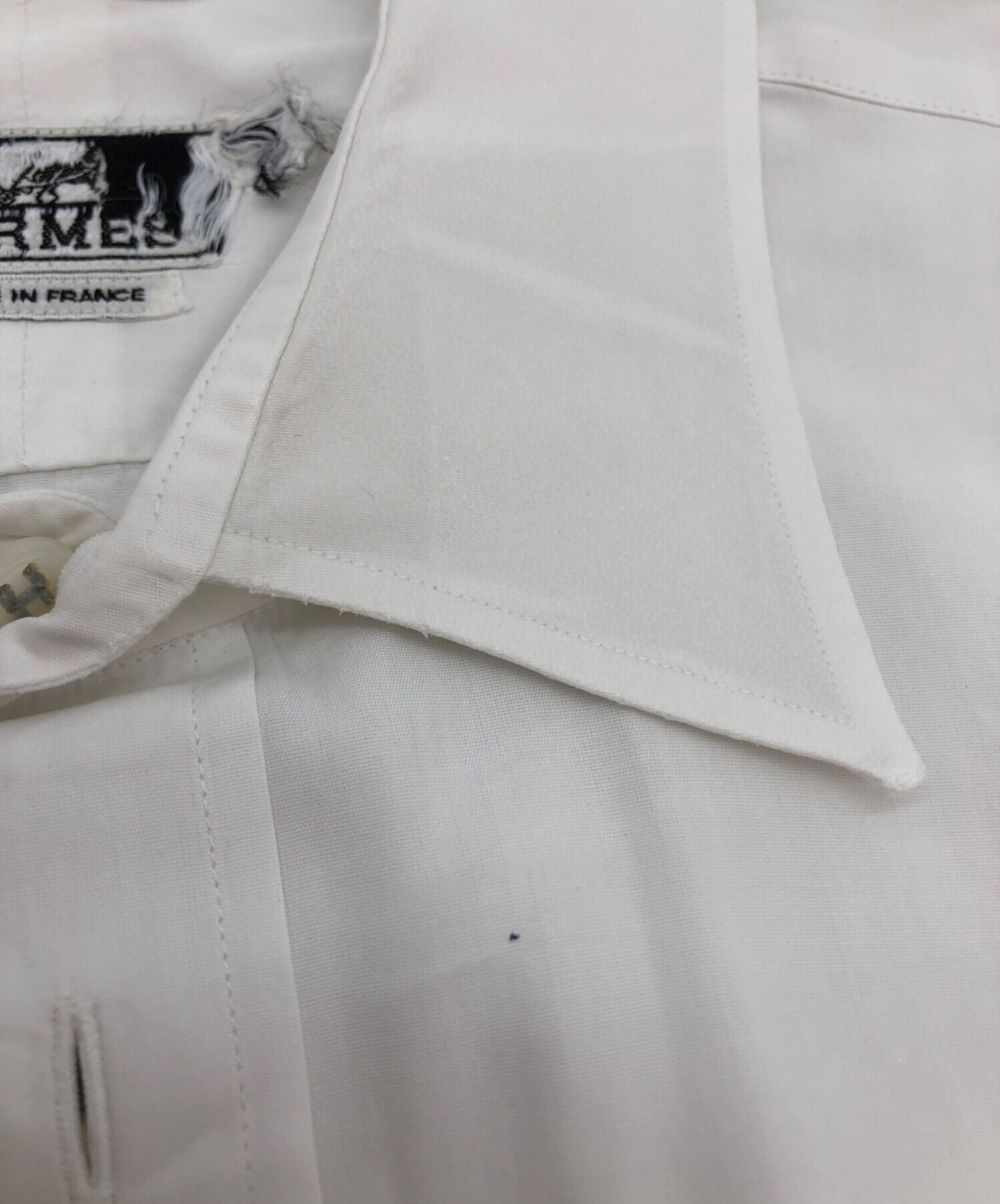 中古・古着通販】HERMES (エルメス) 長袖シャツ ホワイト サイズ:42