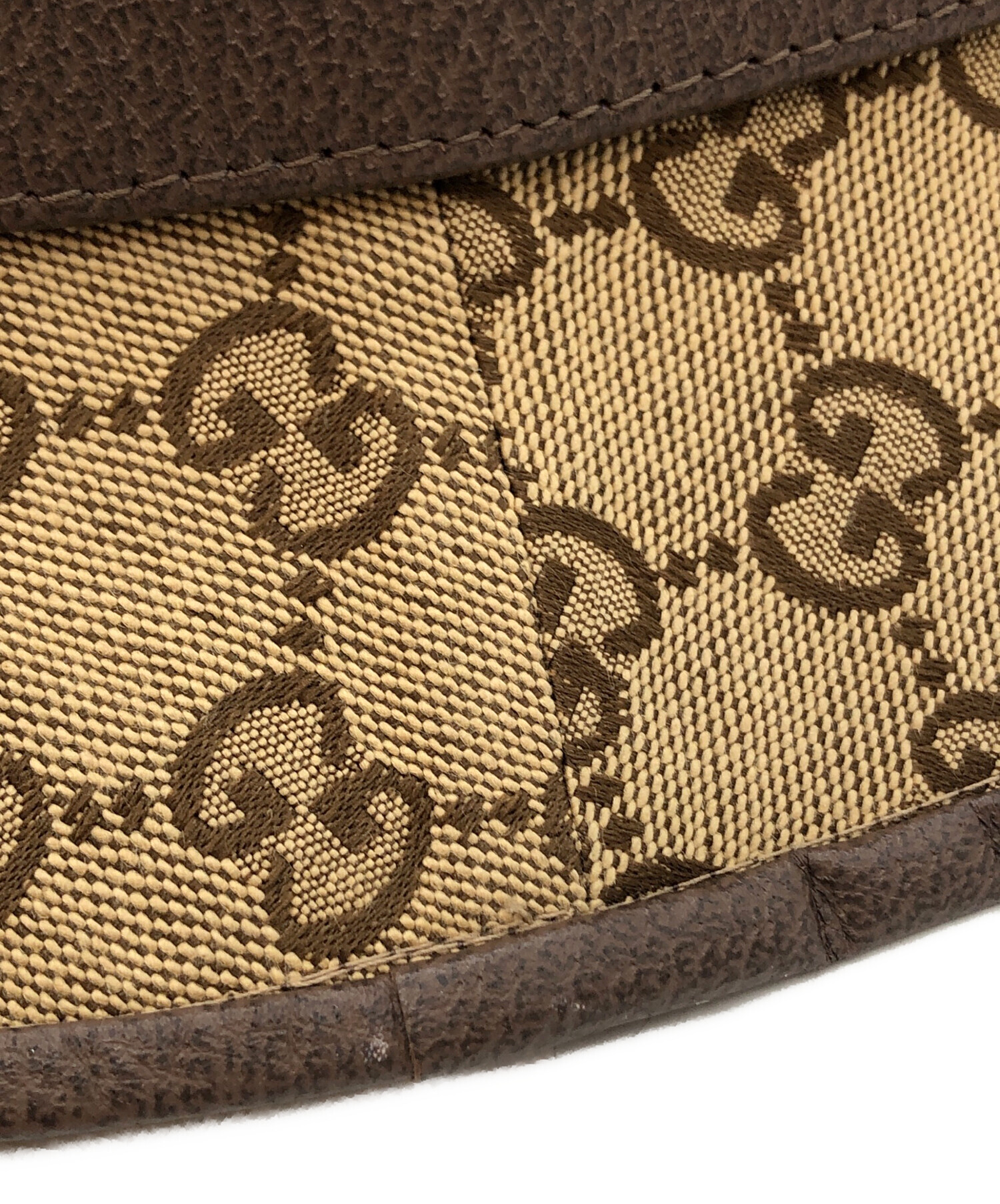 GUCCI グッチ ブラウン サイズL GG柄 キャンバスハット 中古・古着通販】GUCCI (グッチ) GGキャンバス バケットハット