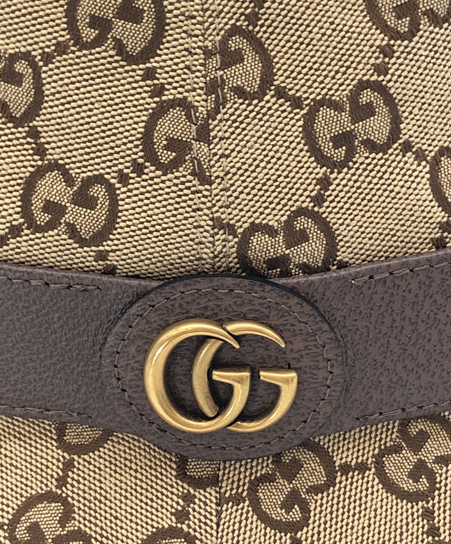 GUCCI グッチ ブラウン サイズL GG柄 キャンバスハット 中古・古着通販】GUCCI (グッチ) GGキャンバス バケットハット