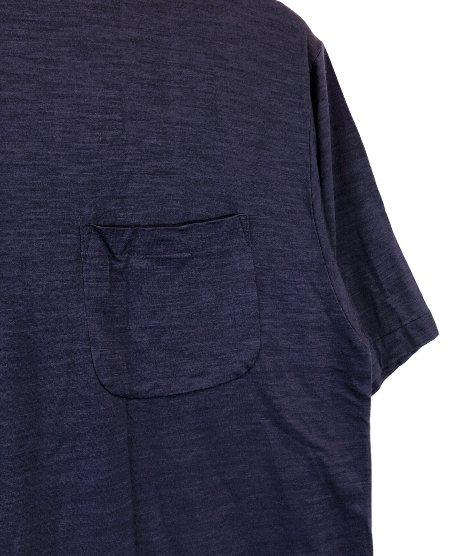 中古・古着通販】COMOLI (コモリ) ウール天竺 Tシャツ ネイビー サイズ