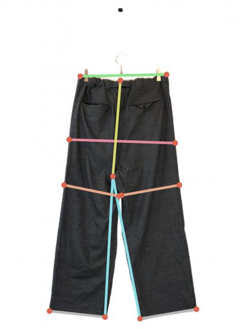中古・古着通販】ANCELLM (アンセルム) BACKSATIN BELTLESS SLACKS