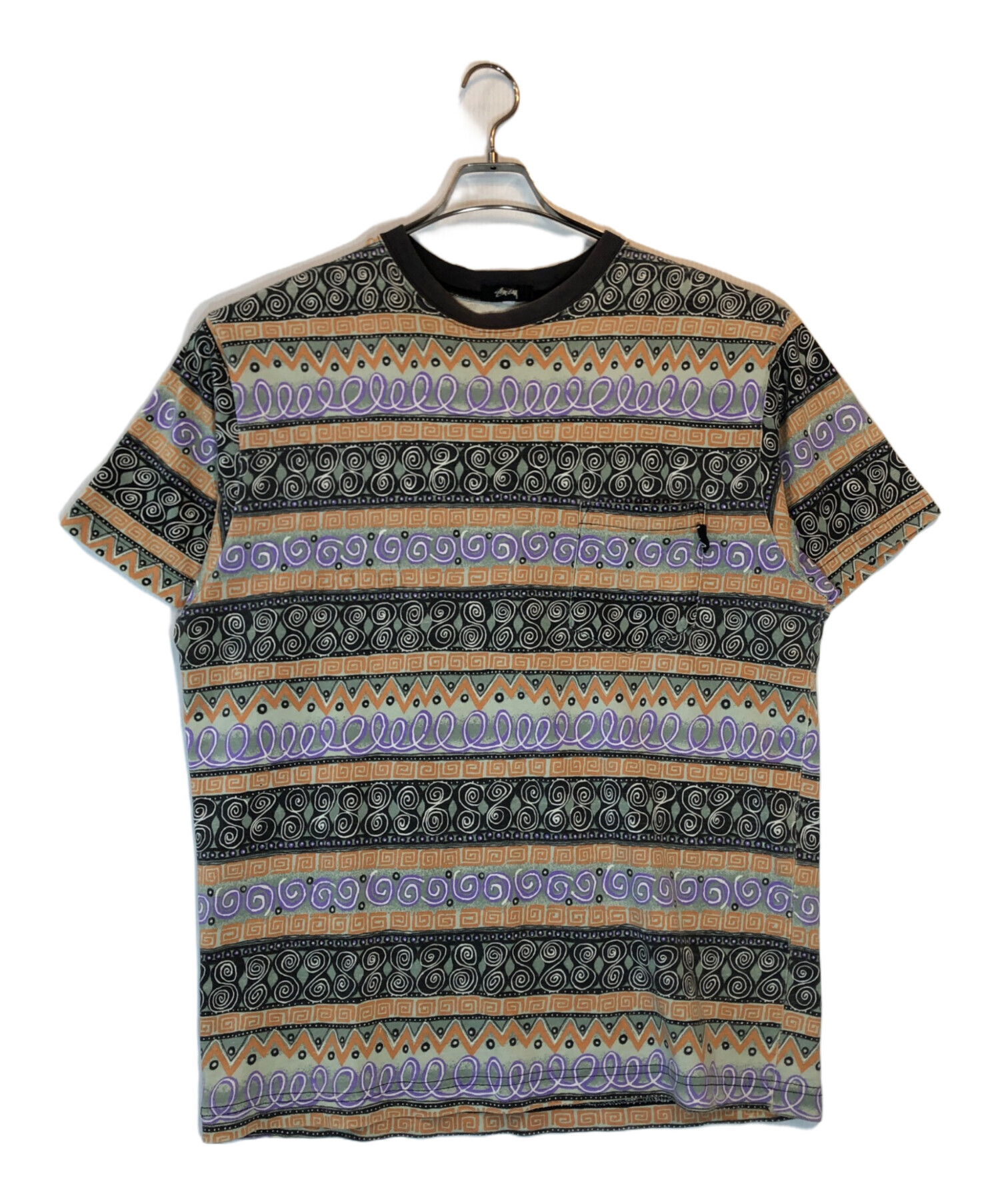 中古・古着通販】stussy (ステューシー) TOMTOM柄カットソー ブラック