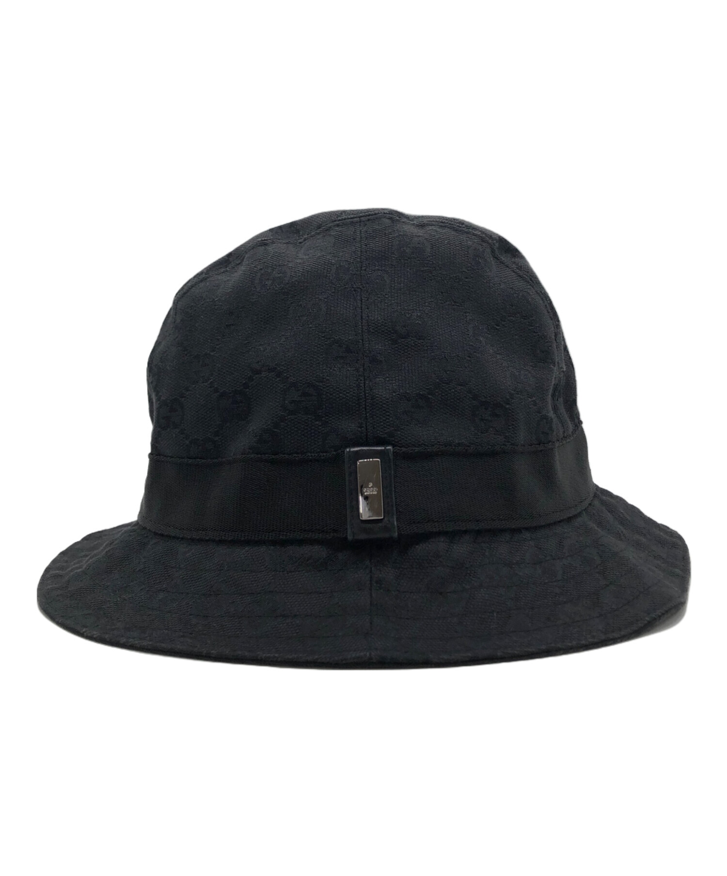 中古・古着通販】GUCCI (グッチ) GG柄バケットハット ブラック サイズ