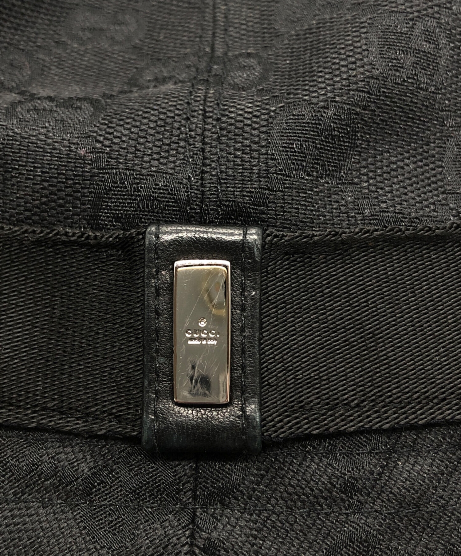 中古・古着通販】GUCCI (グッチ) GG柄バケットハット ブラック サイズ