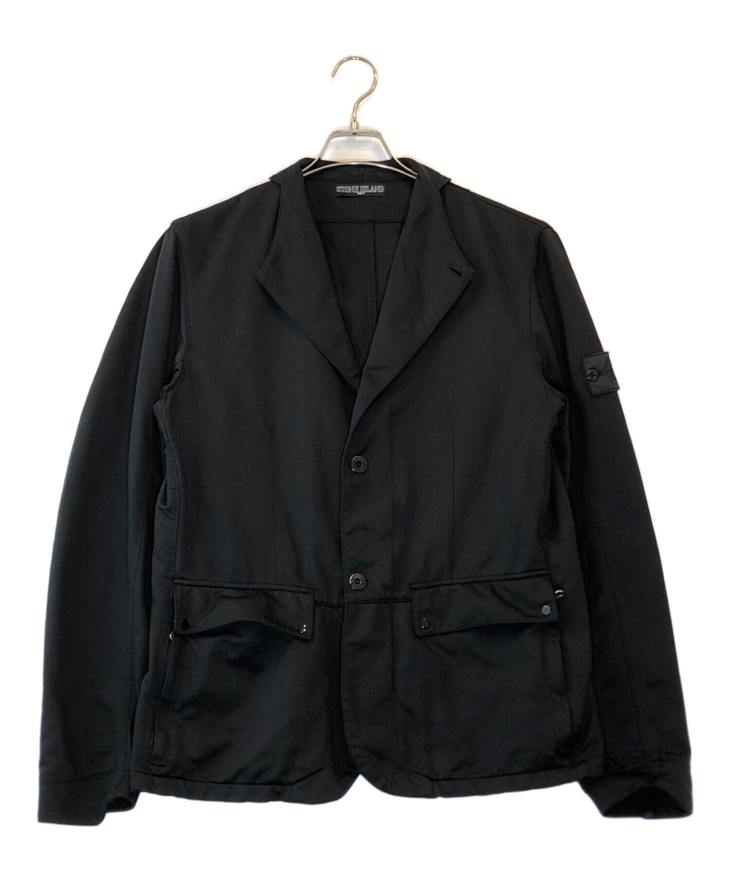 Stone  テーラードジャケット ブラック S 中古・古着通販】STONE ISLAND (ストーンアイランド) 2WAYテーラード