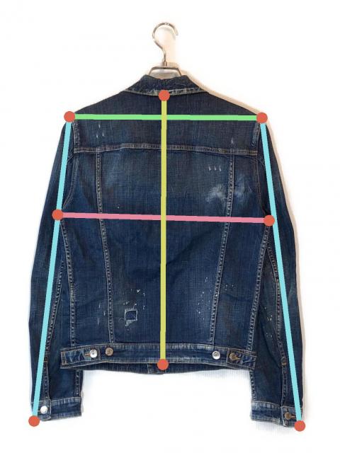 中古・古着通販】DSQUARED2 (ディースクエアード) paint denim jacket