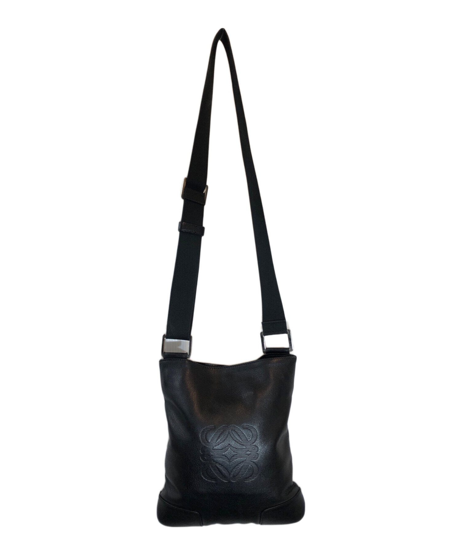 中古・古着通販】LOEWE (ロエベ) アナグラムショルダーバッグ ブラック