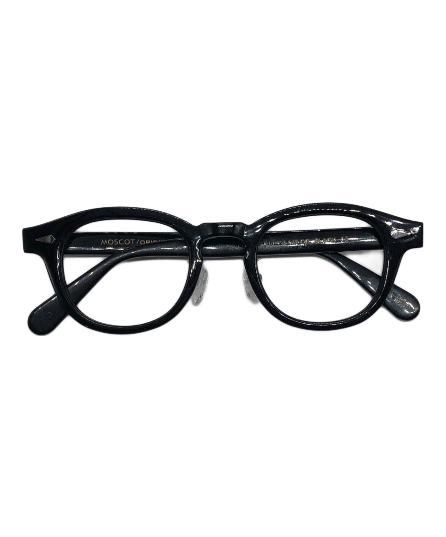 中古・古着通販】MOSCOT (モスコット) 伊達眼鏡 ブラック サイズ:46