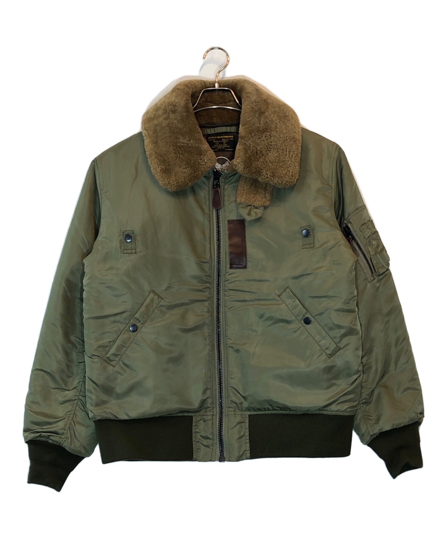 ワイパーインク B-15B サイズ42 中古・古着通販】WAIPER (ワイパー) B‐15B フライトジャケット カーキ