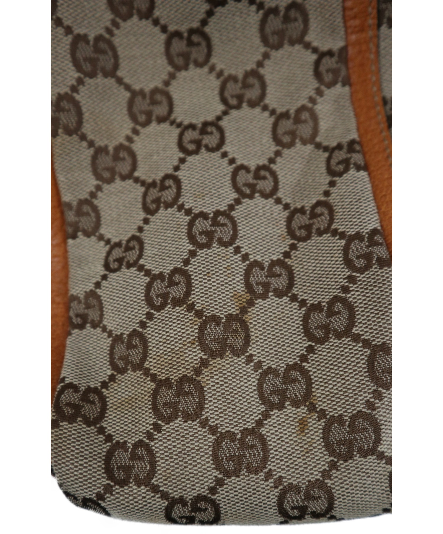 中古・古着通販】GUCCI (グッチ) GG柄アビートートバッグ ブラウン