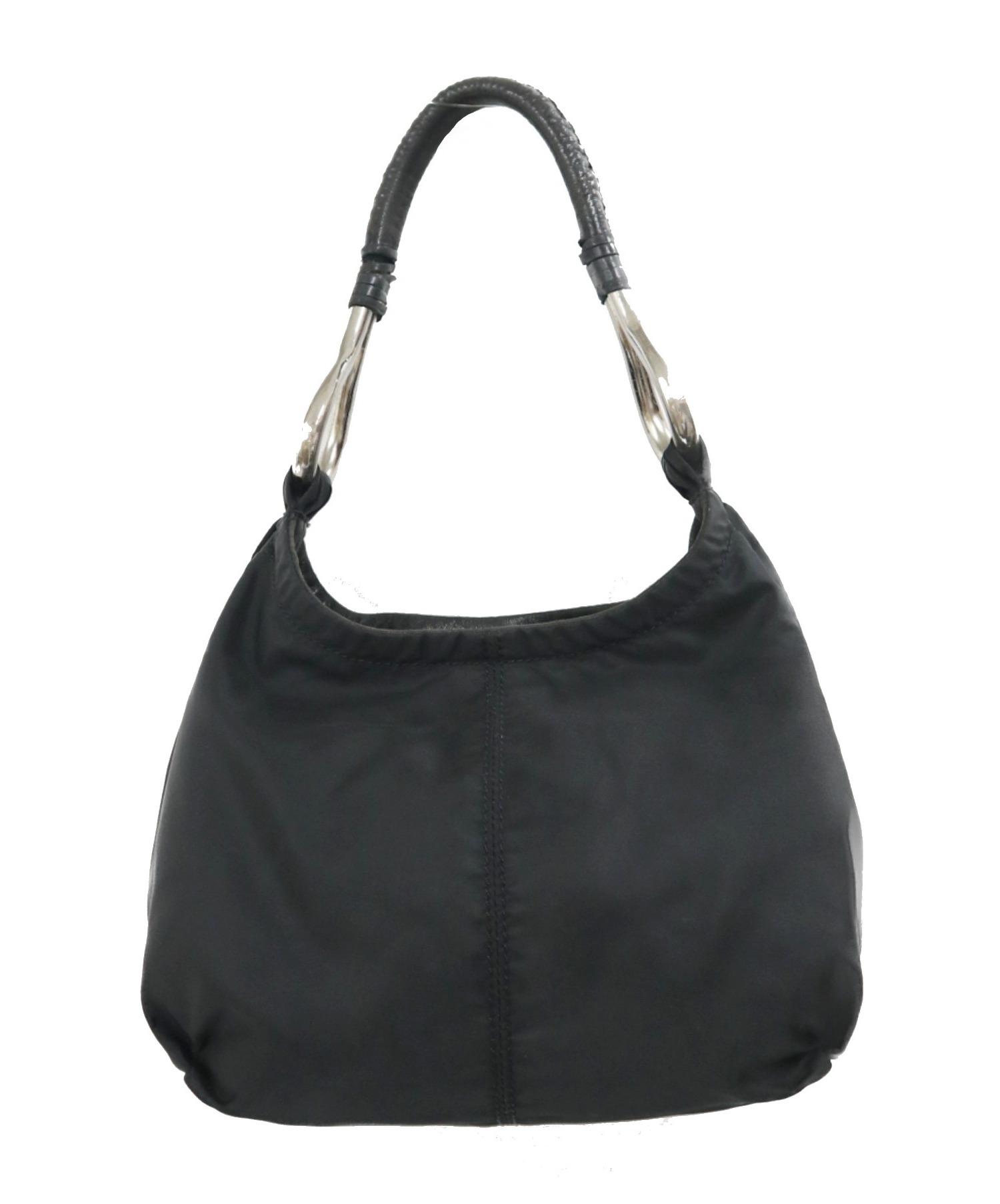 中古・古着通販】PRADA (プラダ) レザーハンドルナイロンワン 