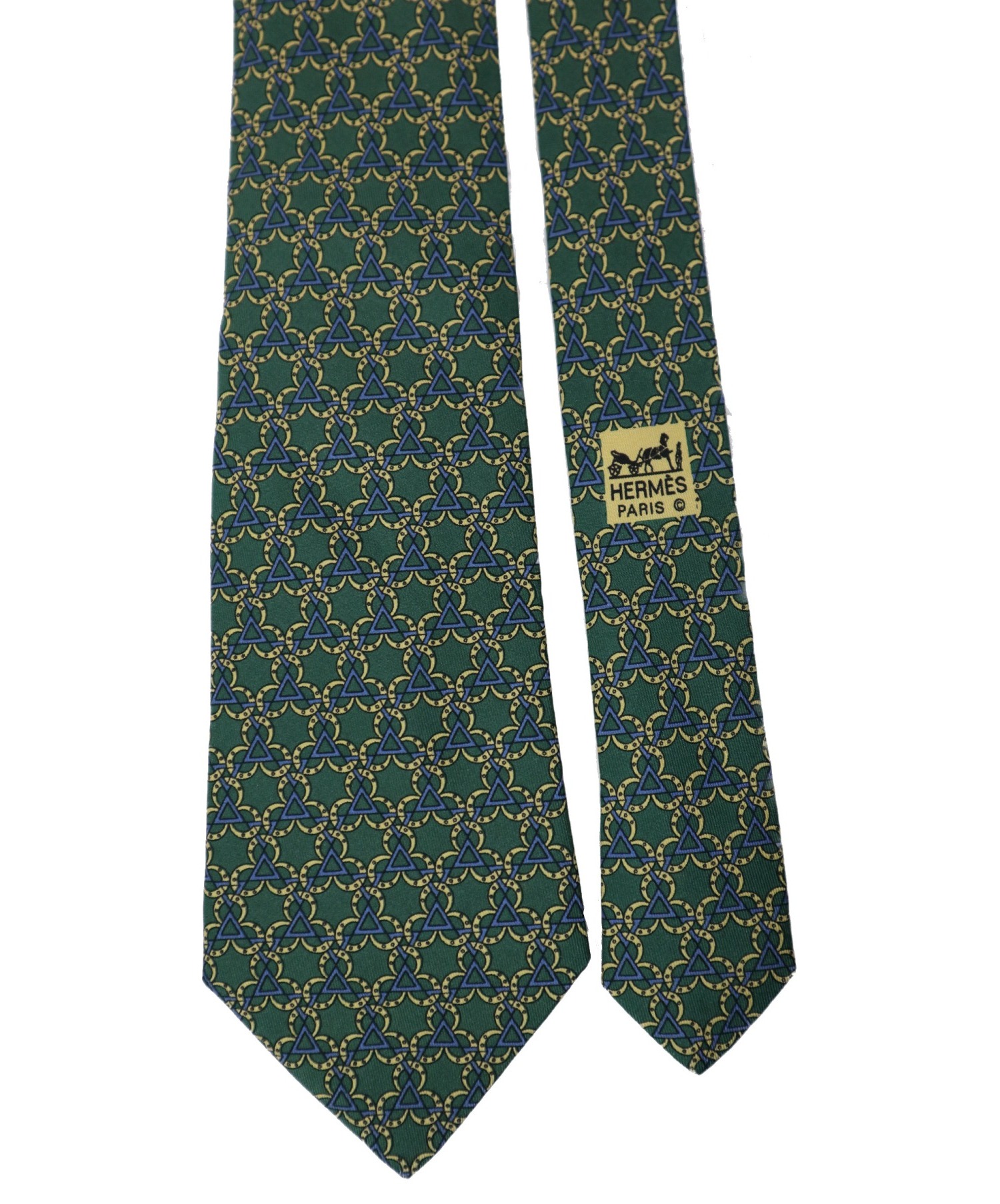 中古・古着通販】HERMES (エルメス) シルクネクタイ グリーン サイズ