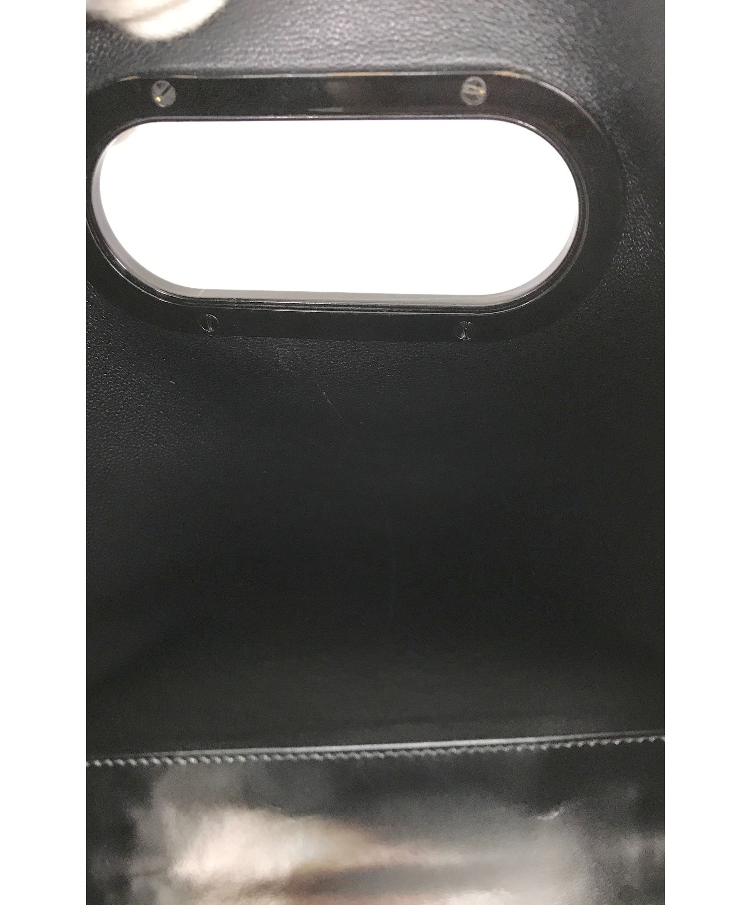 中古・古着通販】sacai (サカイ) ロゴハンドバッグ ブラック サイズ 