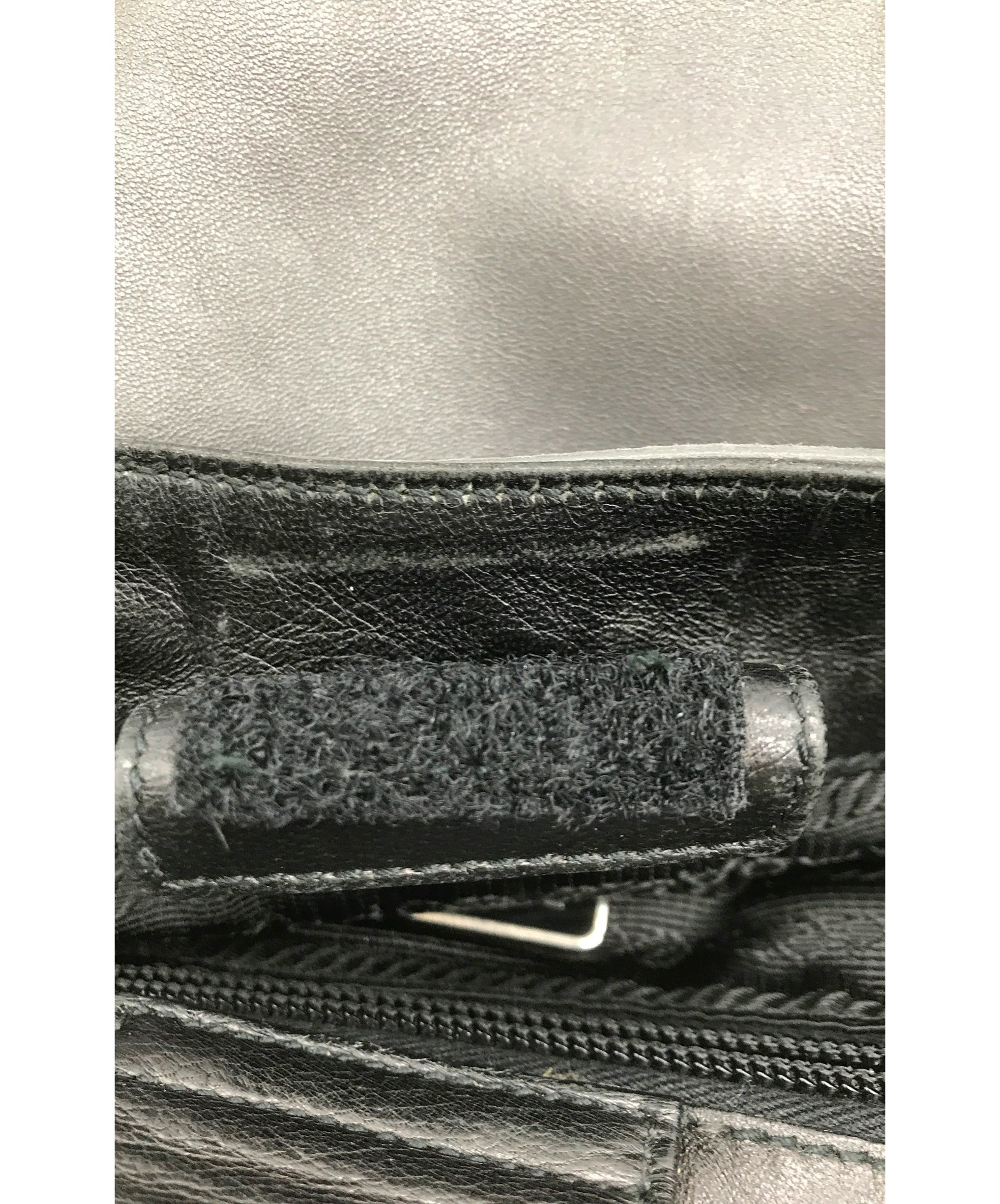 中古・古着通販】PRADA (プラダ) プラスチックワンハンドルレザー 