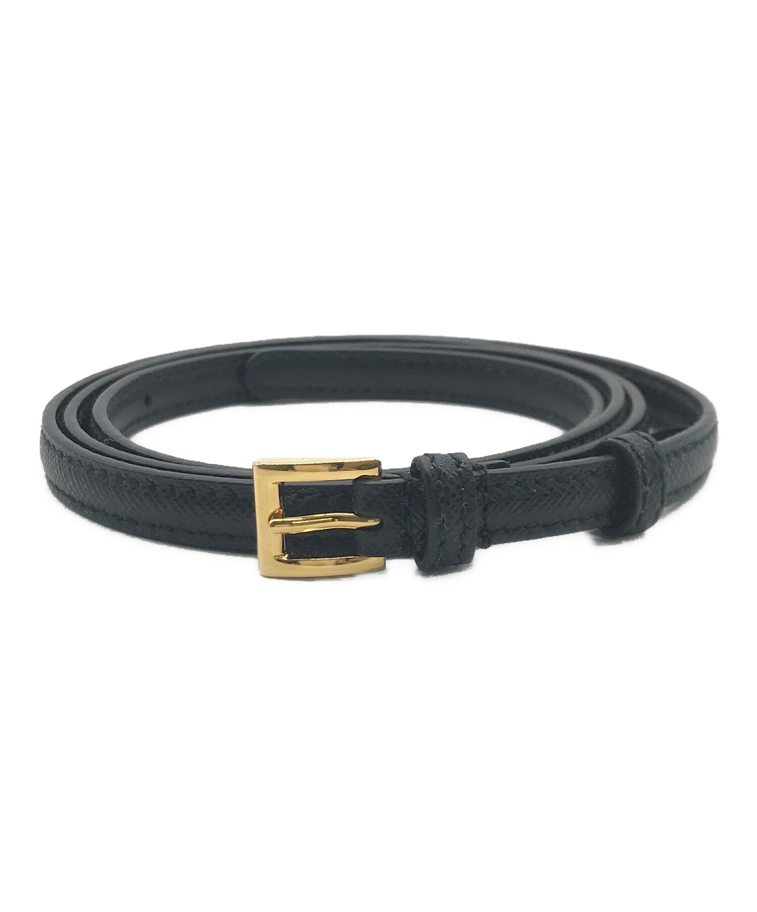 中古・古着通販】PRADA (プラダ) サフィアーノレザーナローベルト