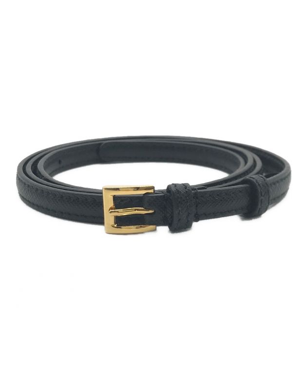 中古・古着通販】PRADA (プラダ) サフィアーノレザーナローベルト