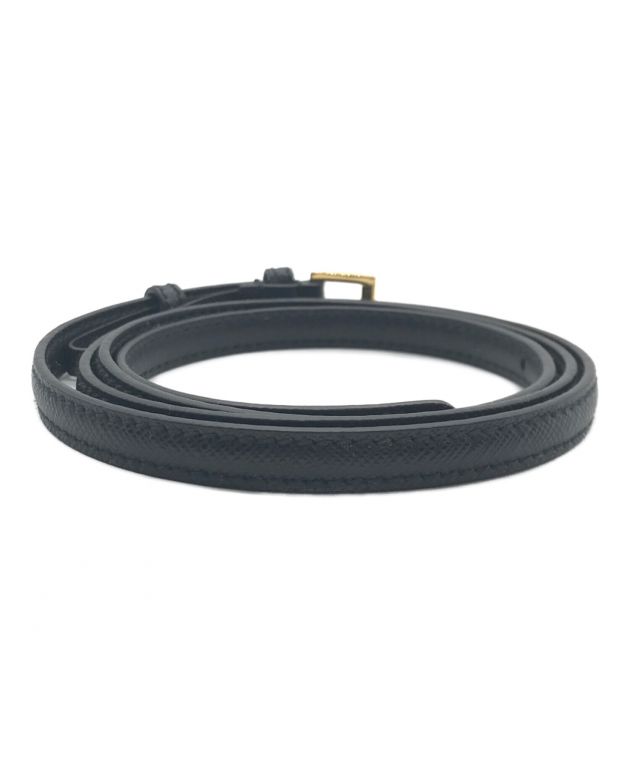 未使用級　PRADA サフィアーノレザー　ナローベルト　1c4067 イタリア製 中古・古着通販】PRADA (プラダ) サフィアーノレザーナローベルト