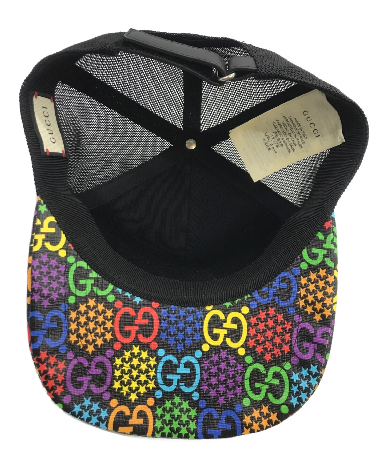 GUCCI 正規品 サイケデリック キャップ 帽子 中古・古着通販】GUCCI (グッチ) GGサイケデリックベースボール