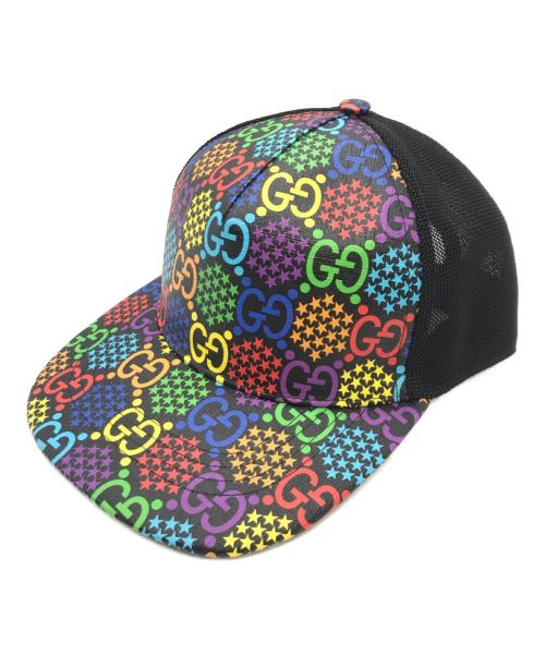GUCCI 正規品 サイケデリック キャップ 帽子 中古・古着通販】GUCCI (グッチ) GGサイケデリックベースボール