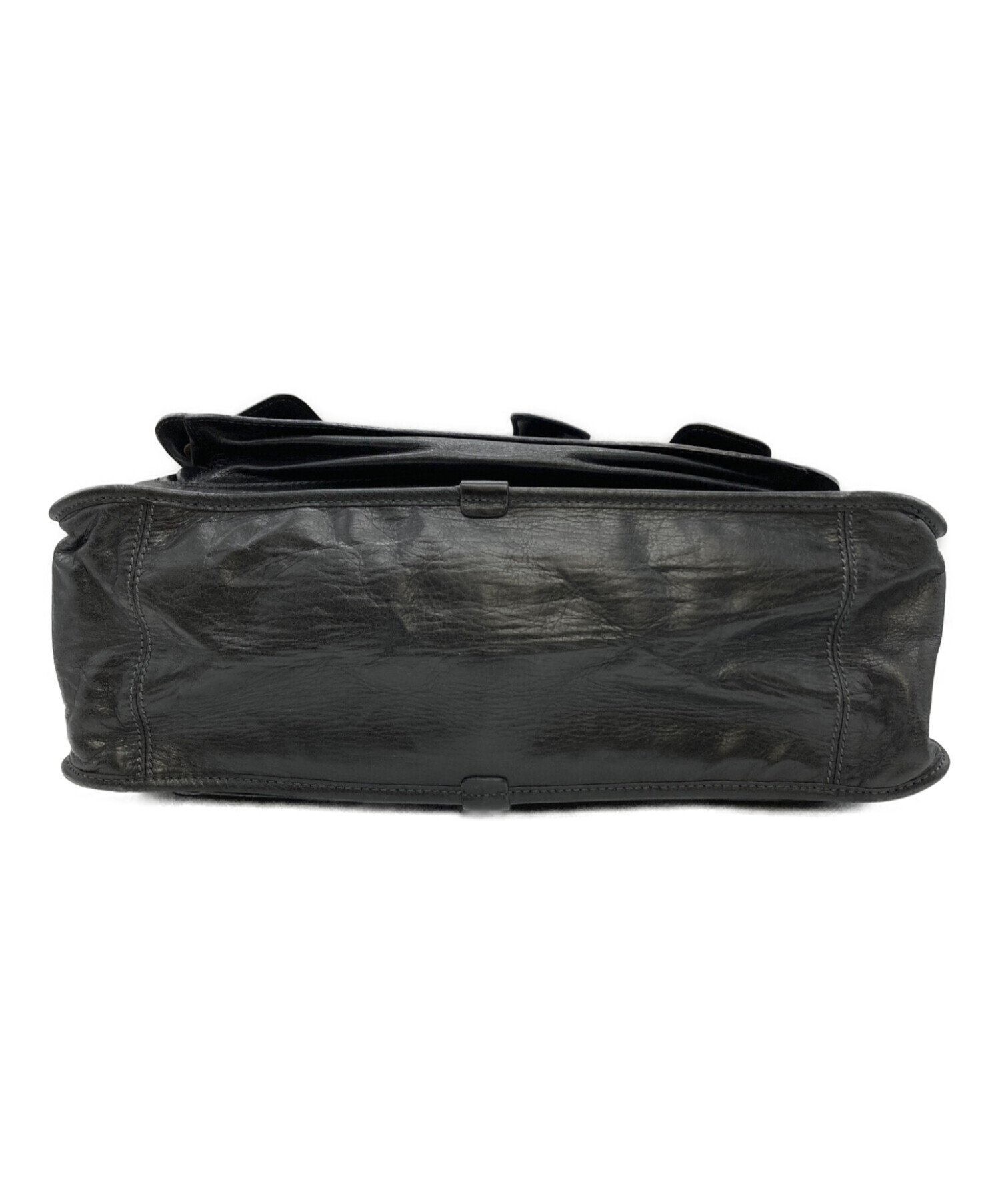 中古・古着通販】Chloe (クロエ) レザーハンドバッグ ブラック サイズ