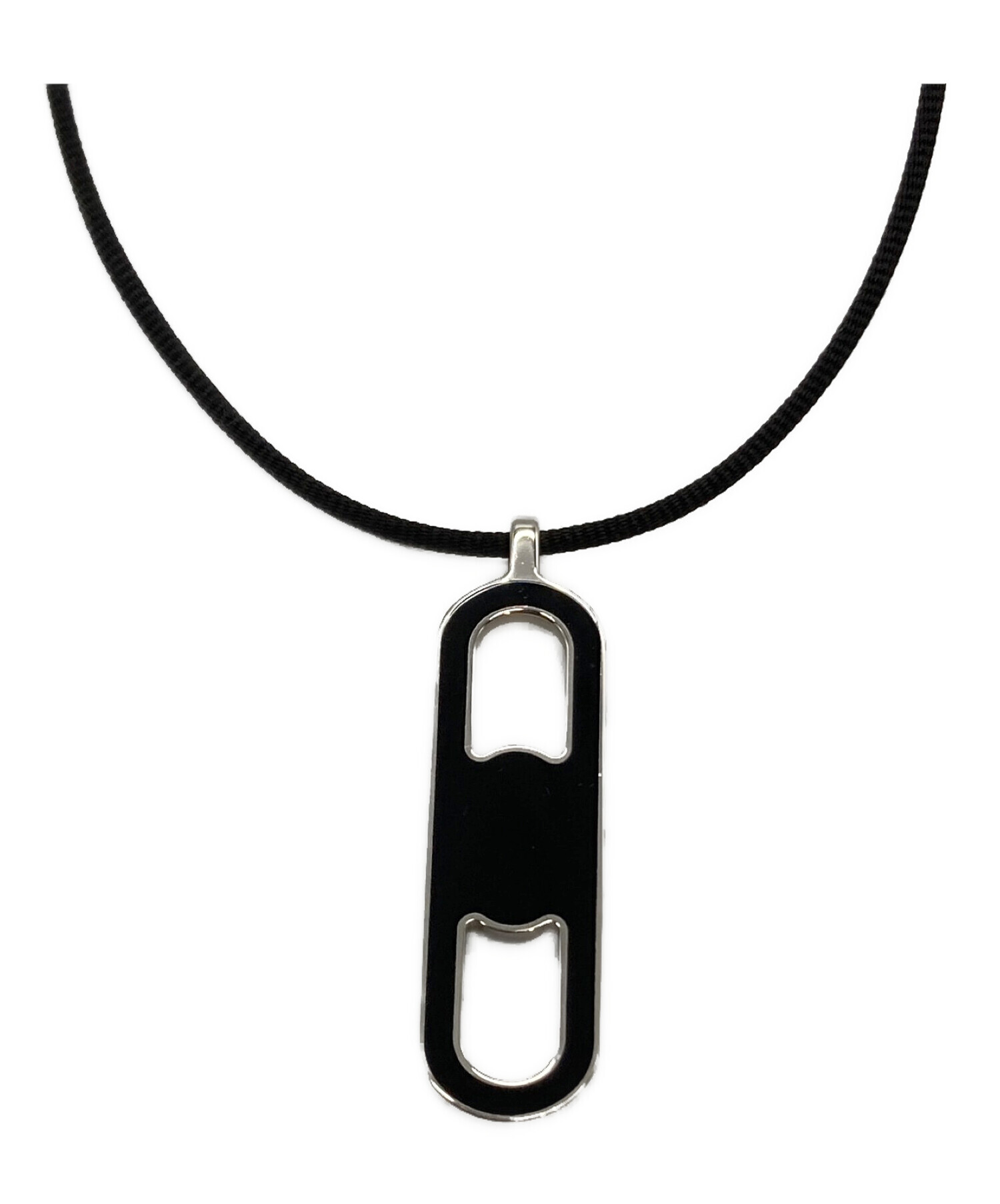 HERMES エルメス マイヨンチョーカー ネックレス ブラック シルバー