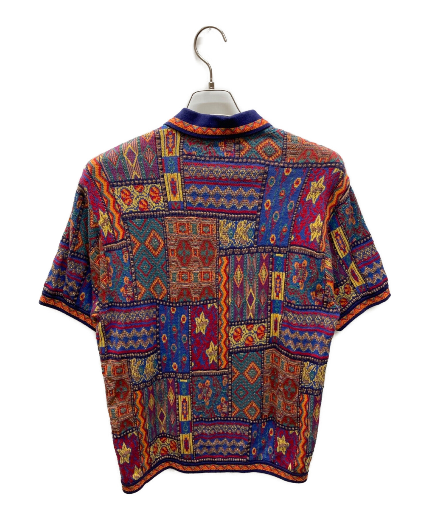 Fashion Supreme Patchwork Knit Zip Up Polo Supreme Patchwork Knit