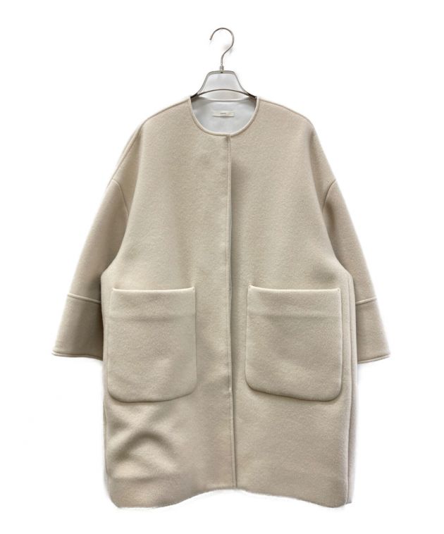 中古・古着通販】YORI (ヨリ) ウールノーカラーコート ベージュ