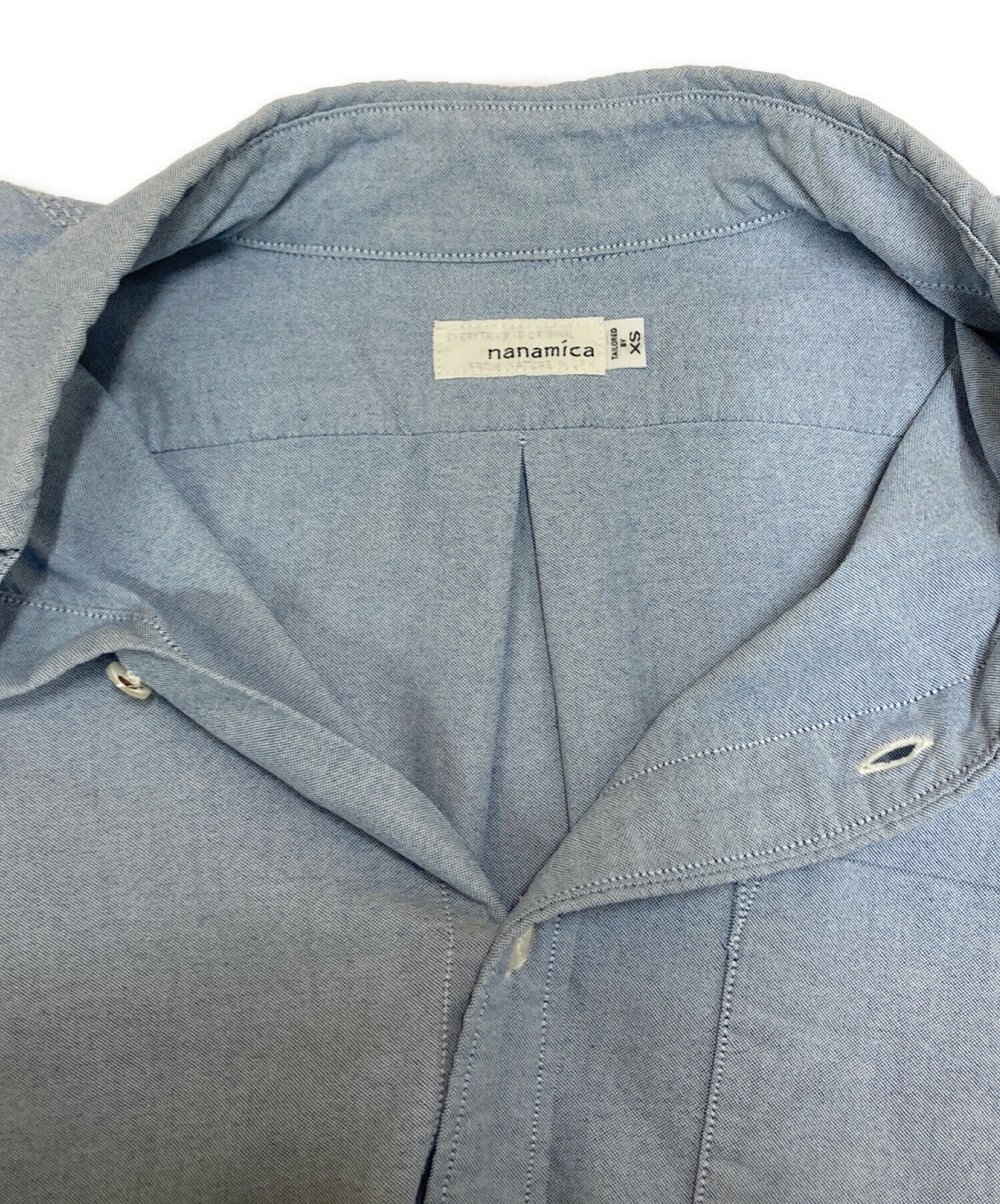 中古・古着通販】nanamica (ナナミカ) Button Down Wind Shirt ブルー