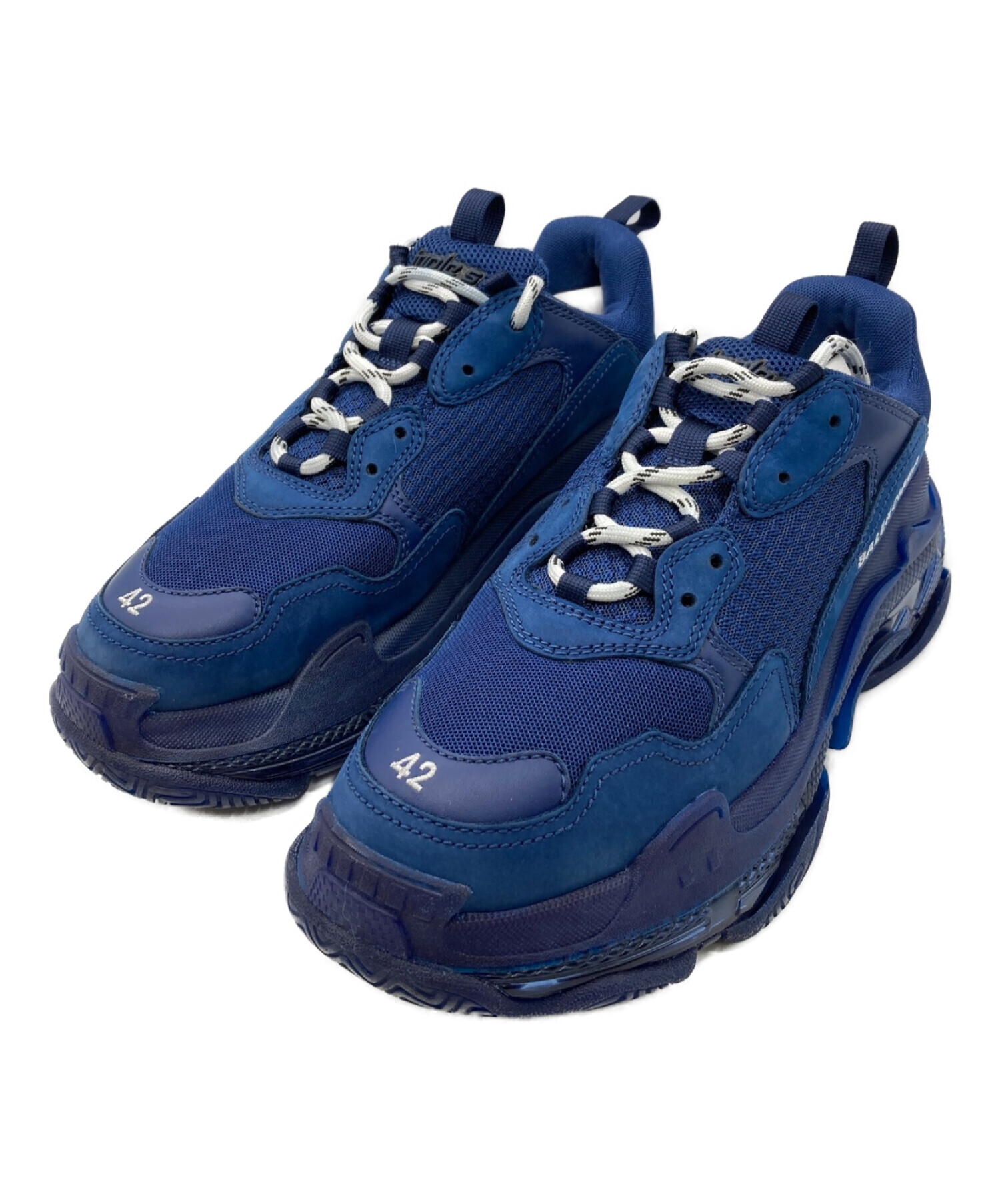 中古・古着通販】BALENCIAGA (バレンシアガ) TRIPLE S ネイビー サイズ 