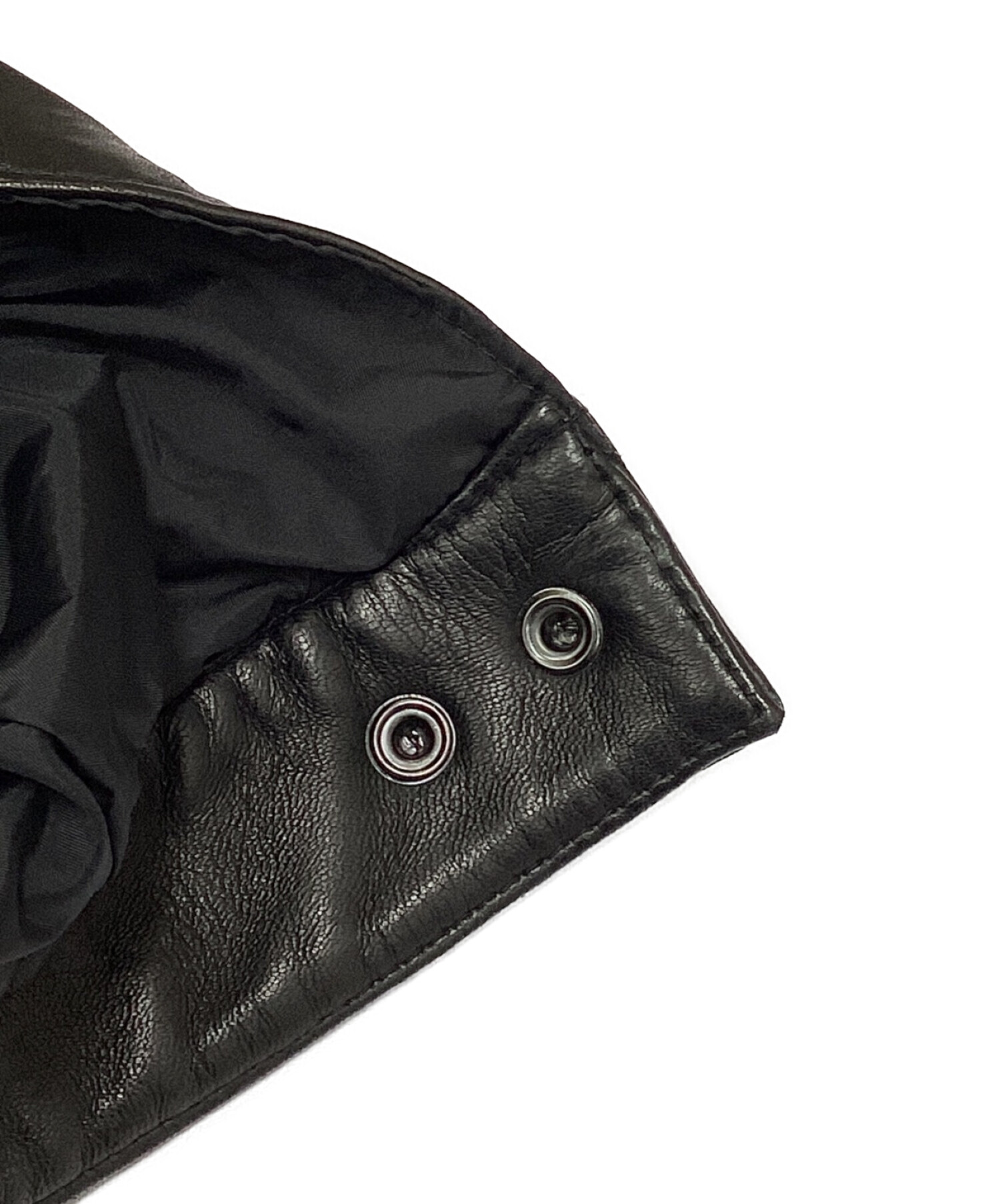 中古・古着通販】DOCKERS (ドッカーズ) レザージャケット ブラック