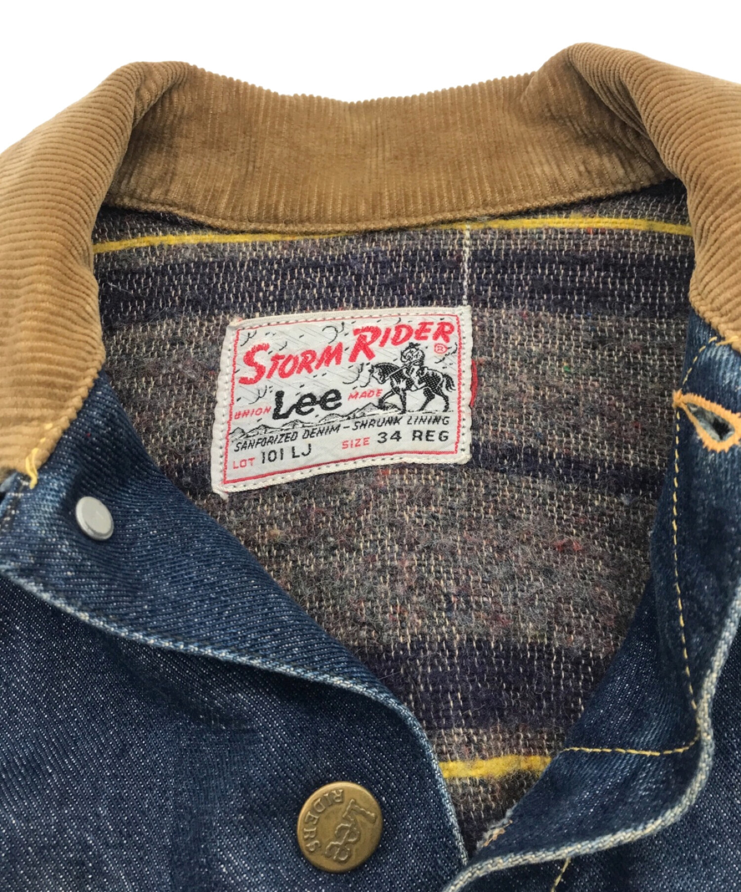 中古・古着通販】LEE (リー) デニムジャケット インディゴ サイズ:34 