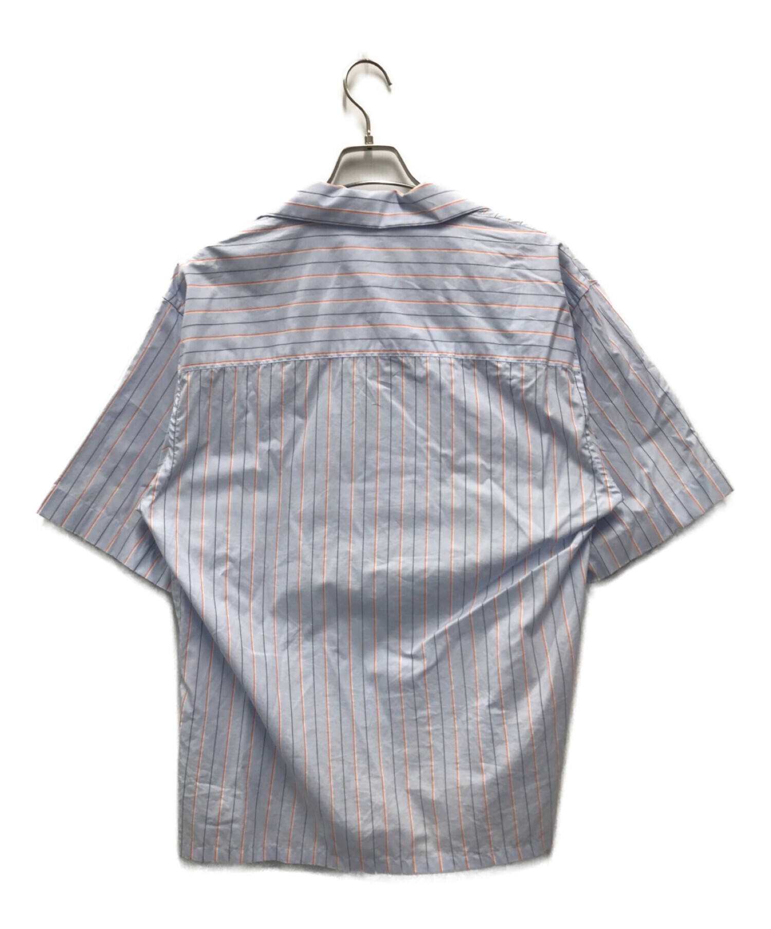 MARNI オーガニックコットンポプリンストライプオープンカラーS/Sシャツ SALE】MARNI（マルニ）コットンポプリンウェーブストライプ