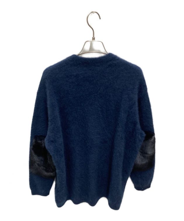 中古・古着通販】Drawer (ドゥロワー) エルボーパッチミンクニット