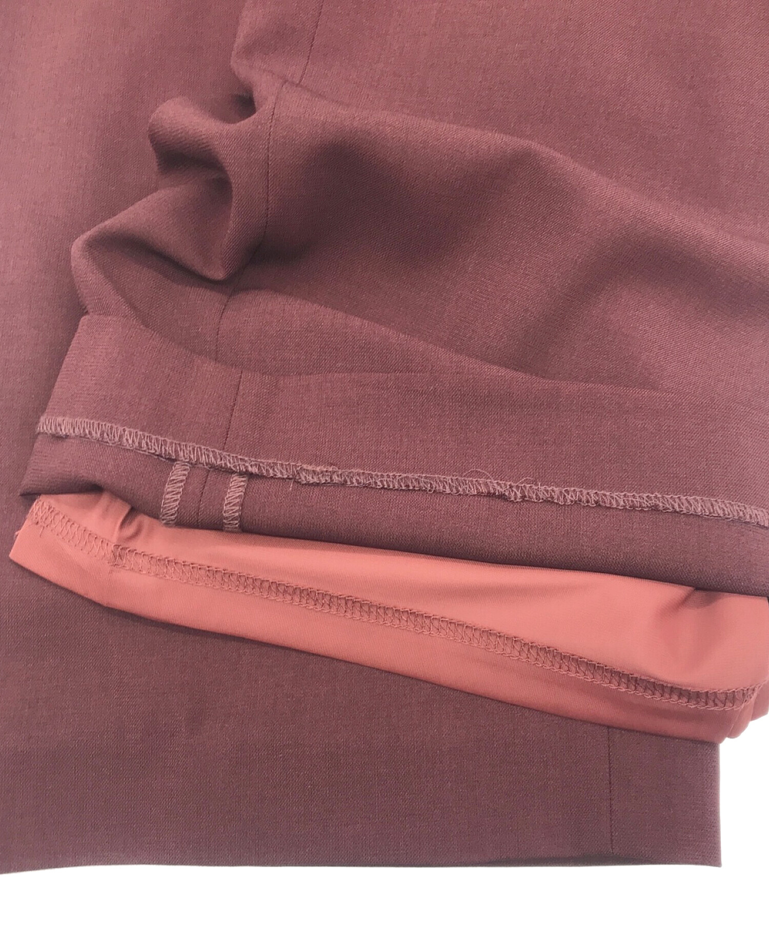 中古・古着通販】CLANE (クラネ) BASIC TUCK PANTS ボルドー サイズ:1