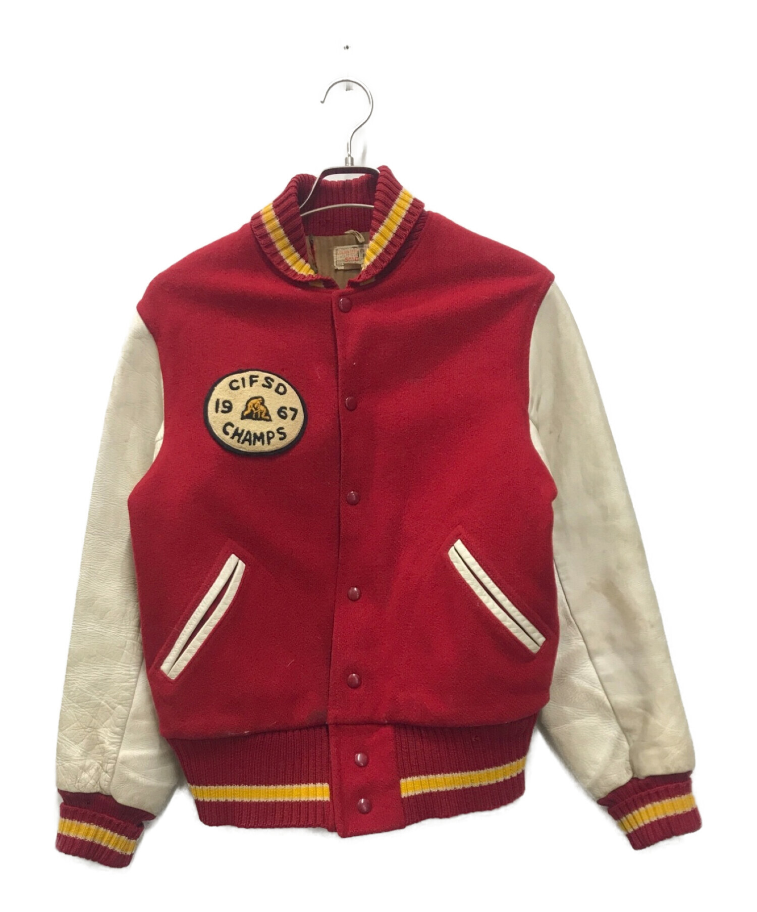 中古・古着通販】SAND KNIT (サンドニット) 袖レザー切替スタジャン