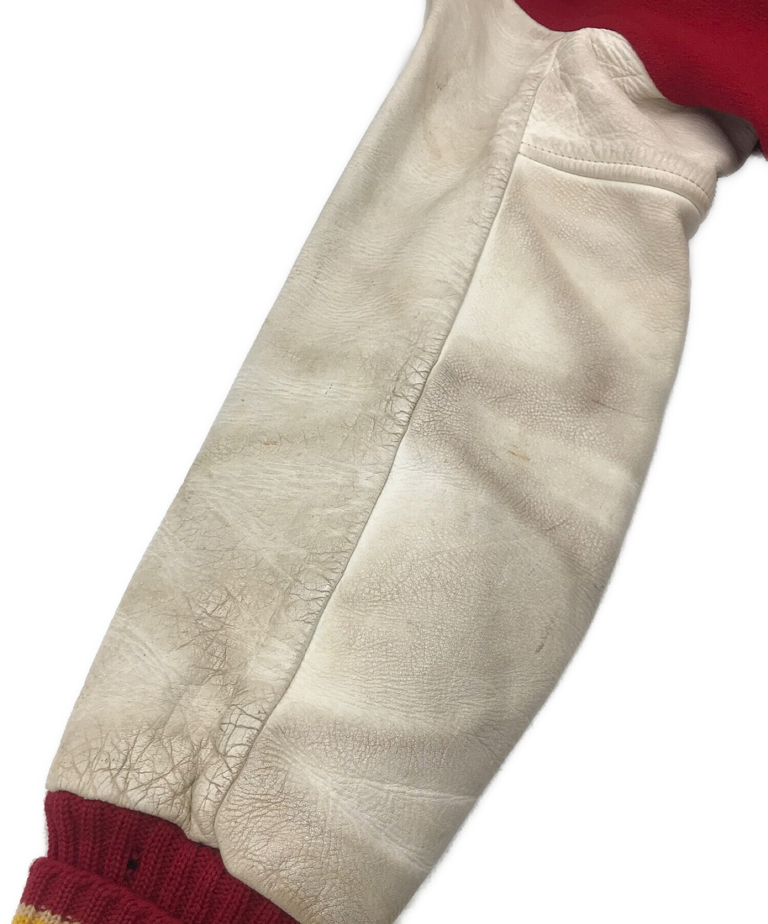 中古・古着通販】SAND KNIT (サンドニット) 袖レザー切替スタジャン