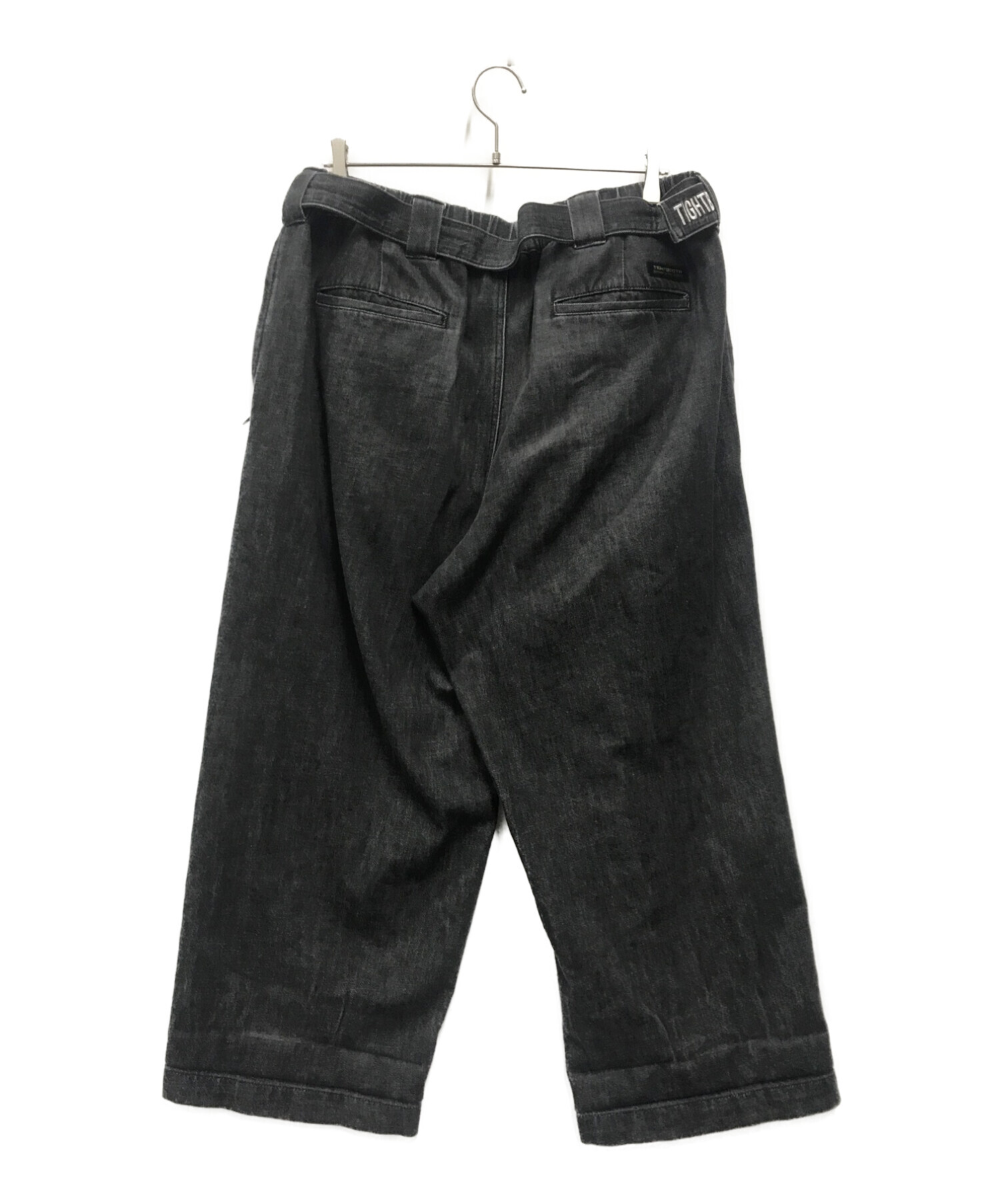 tightbooth DENIM BAGGY SLACKS black XL