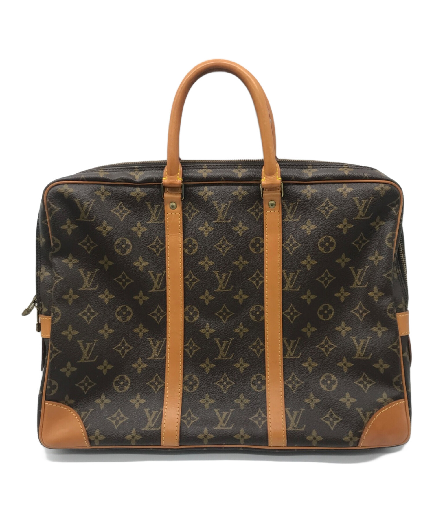Louis Vuitton ブラウンレザービジネスバッグ 中古・古着通販】LOUIS VUITTON (ルイ ヴィトン) ビジネスバッグ